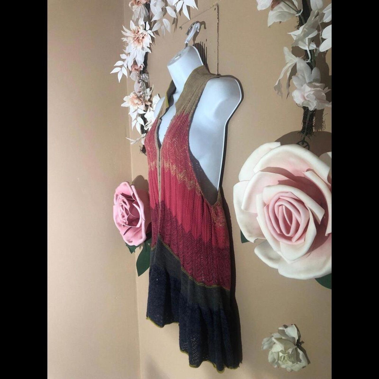 Free People Free people multicolored dress deep open sides Size S / US 4 / IT 40 - 3 Thumbnail
