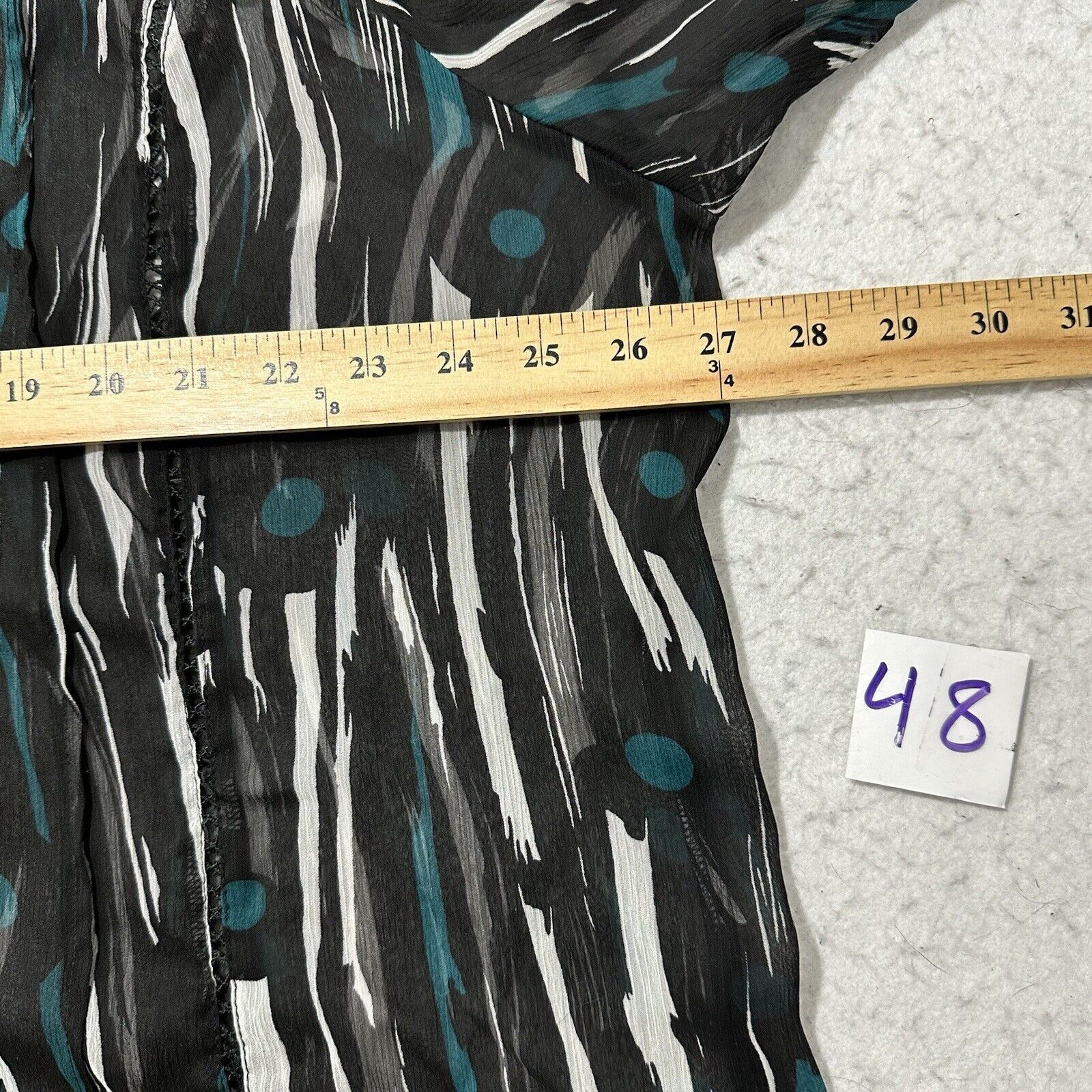 Other Maggie Barnes 2X 22/24 Sheer Button Down Blouse Lightweight Size XXL / US 16-18 / IT 52-54 - 8 Thumbnail