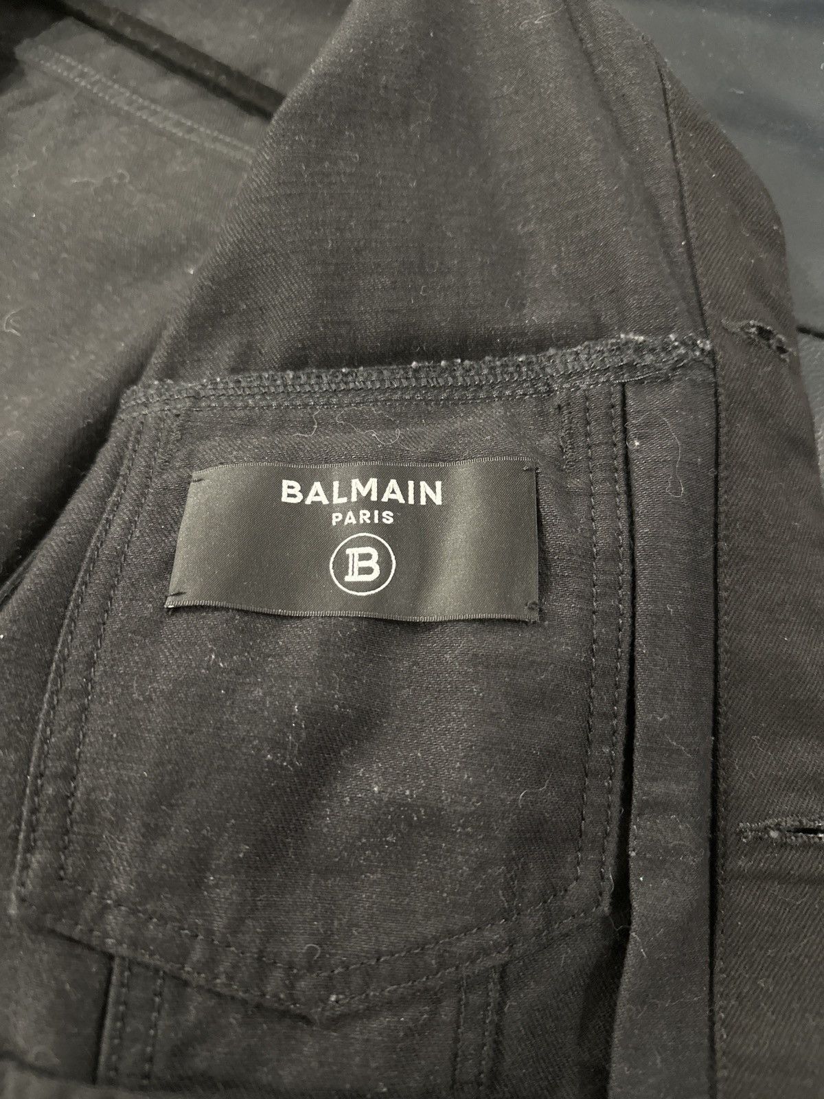 Balmain Balmain Tape Denim Jeans Jacket Size US L / EU 52-54 / 3 - 4 Thumbnail