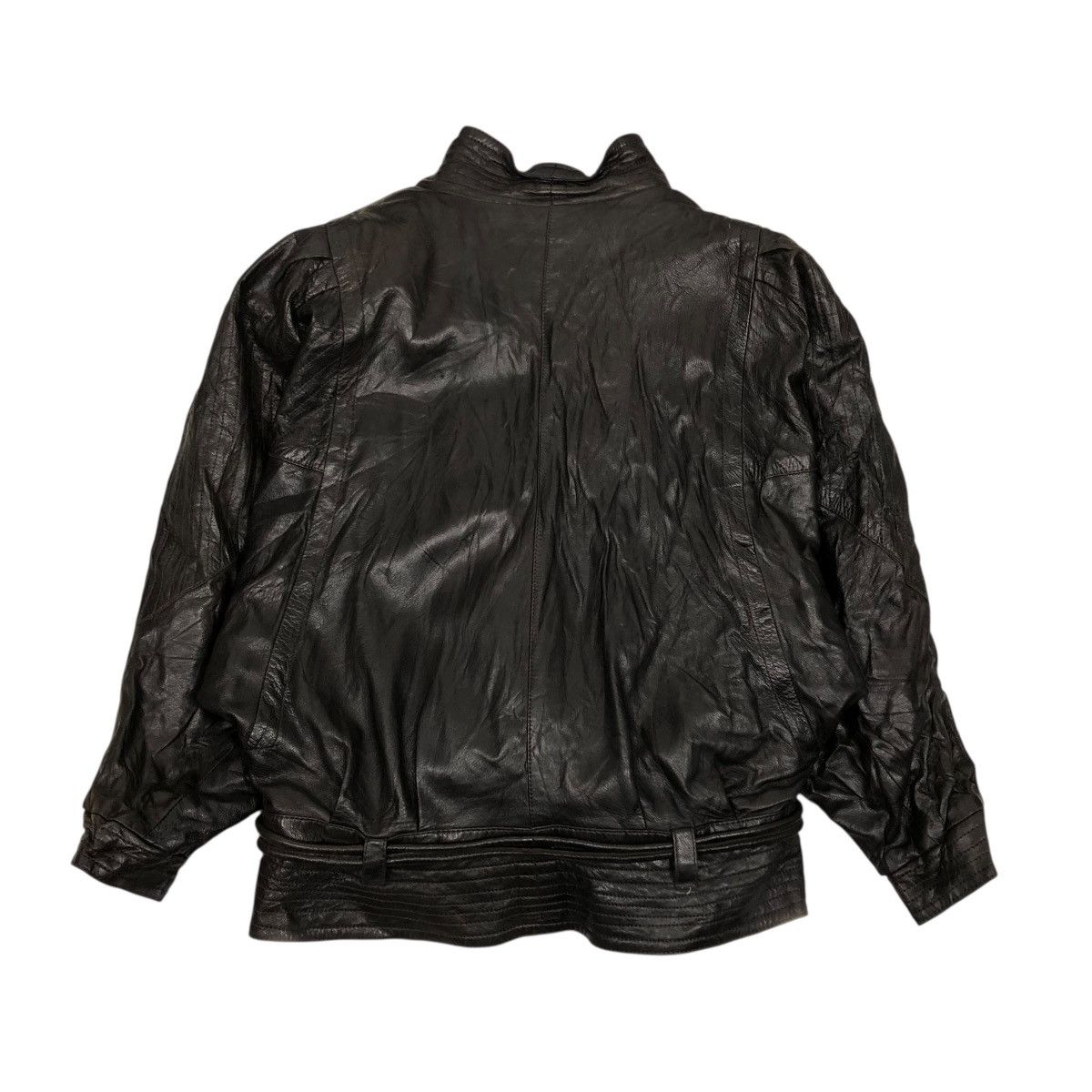 Vintage 🔥CROPPED BONDAGE BIKER LEATHER JACKET SERGE MIKO PARIS Size US M / EU 48-50 / 2 - 2 Thumbnail