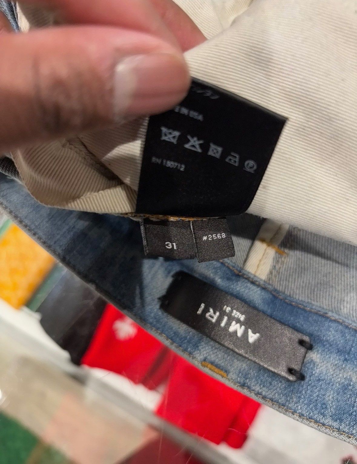Amiri Amiri Blue Distressed Skinny Jeans Size US 31 - 7 Thumbnail