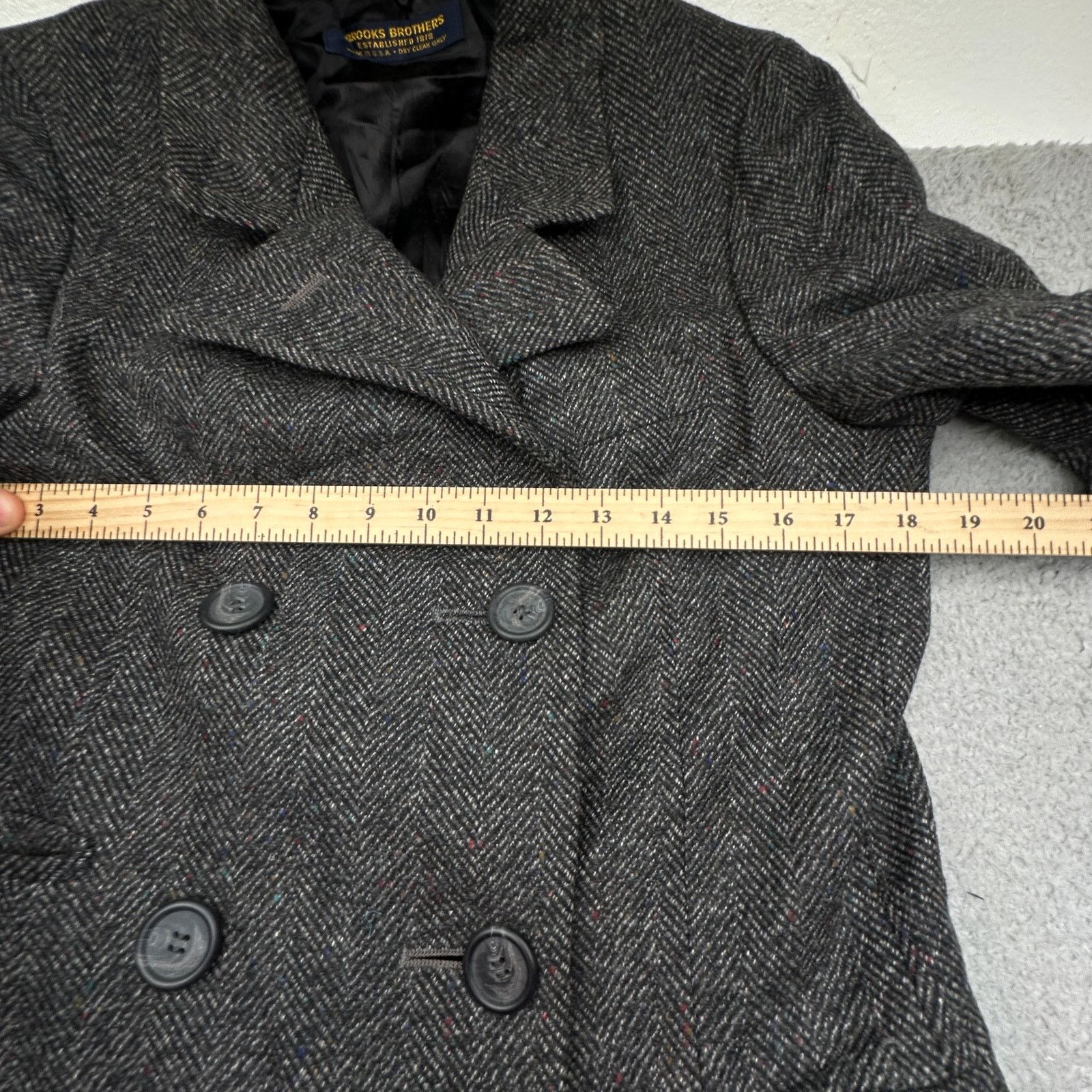Brooks Brothers VTG Brooks Brothers Herringbone Tweed Long Coat Womens 18 Size XXL / US 16-18 / IT 52-54 - 8 Thumbnail