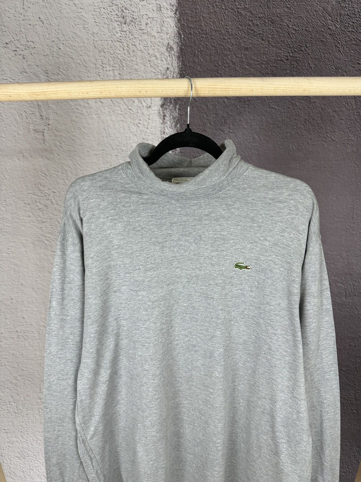 Lacoste × Vintage Chemise Lacoste vintage grey turtleneck long sleeve sweater Size US XL / EU 56 / 4 - 3 Thumbnail