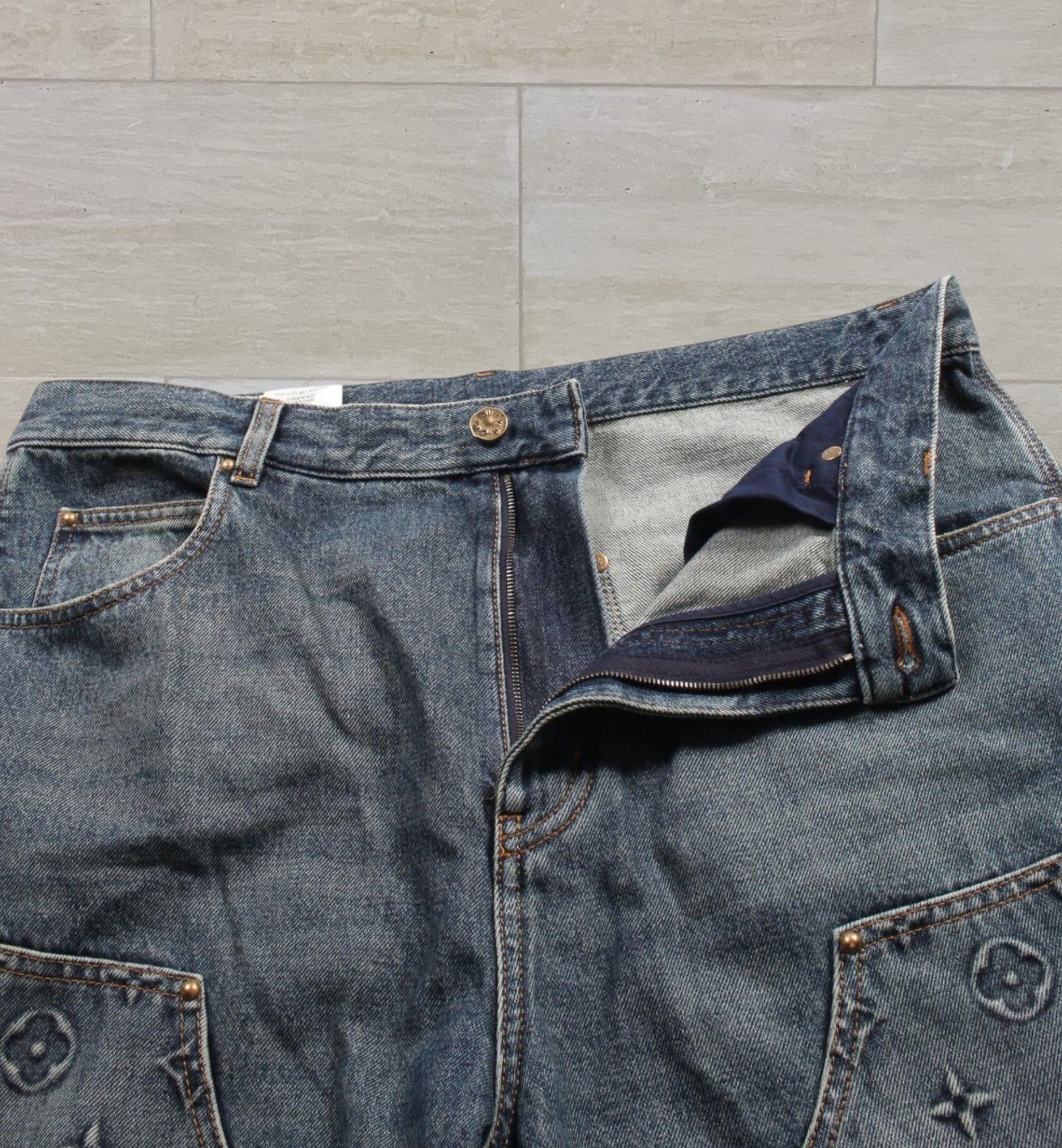 Louis Vuitton Louis Vuitton LV Monogram Carpenter Denim Pants Size US 32 / EU 48 - 3 Thumbnail