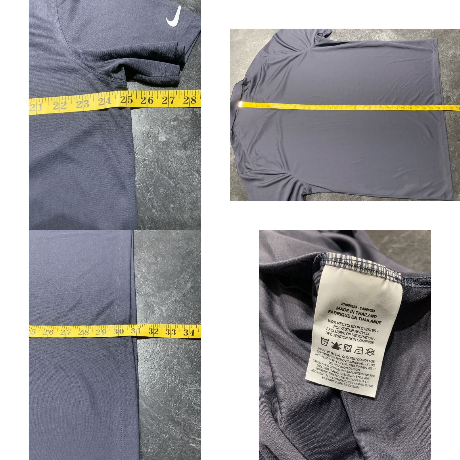 Nike NIKE Athletic Fit XL Gray Polo Shirt Mens Size US XL / EU 56 / 4 - 8 Thumbnail