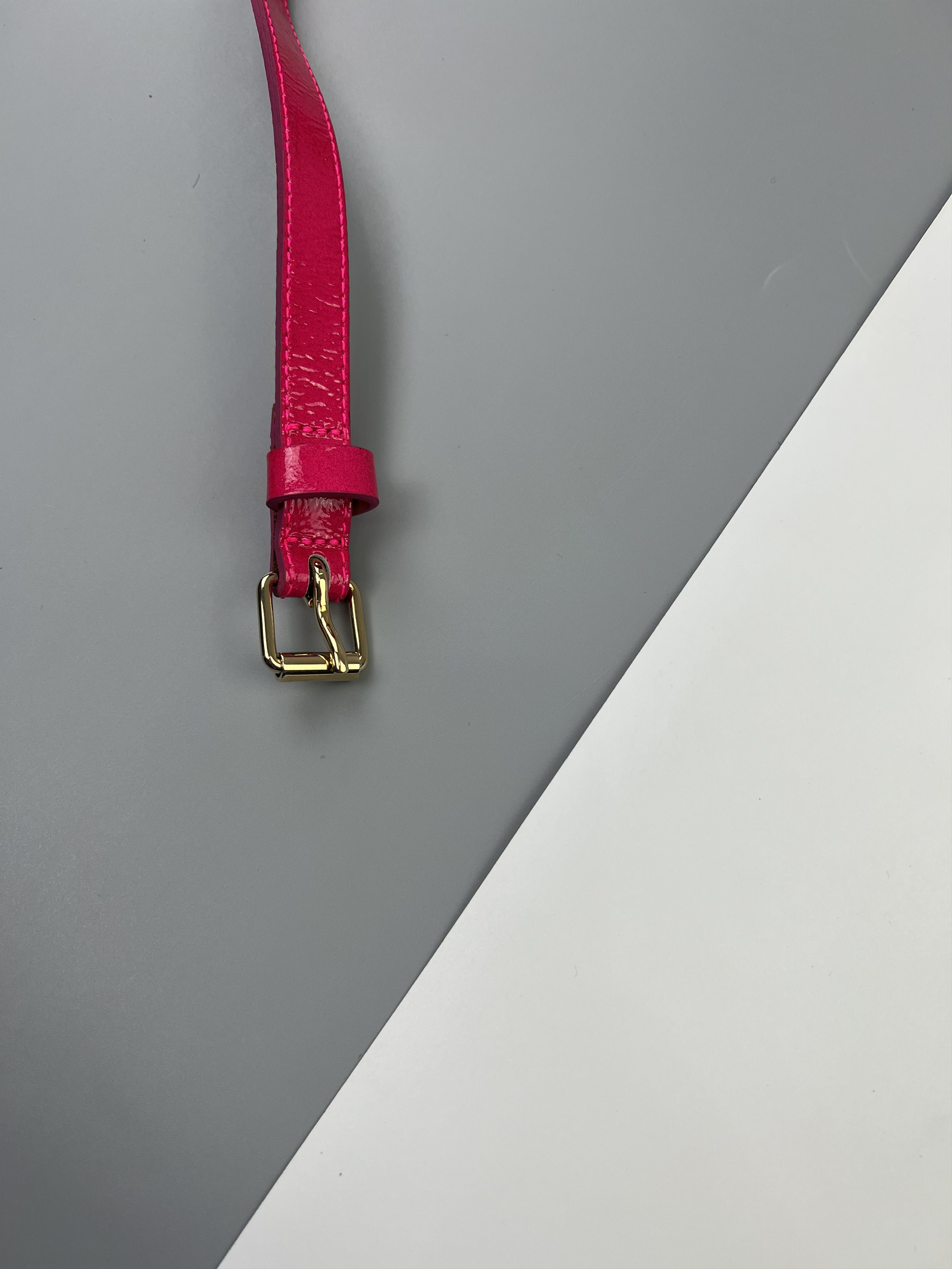 Designer Maison Boinet Pink Leather Belt Size 90/36 Made in France Size ONE SIZE - 3 Thumbnail