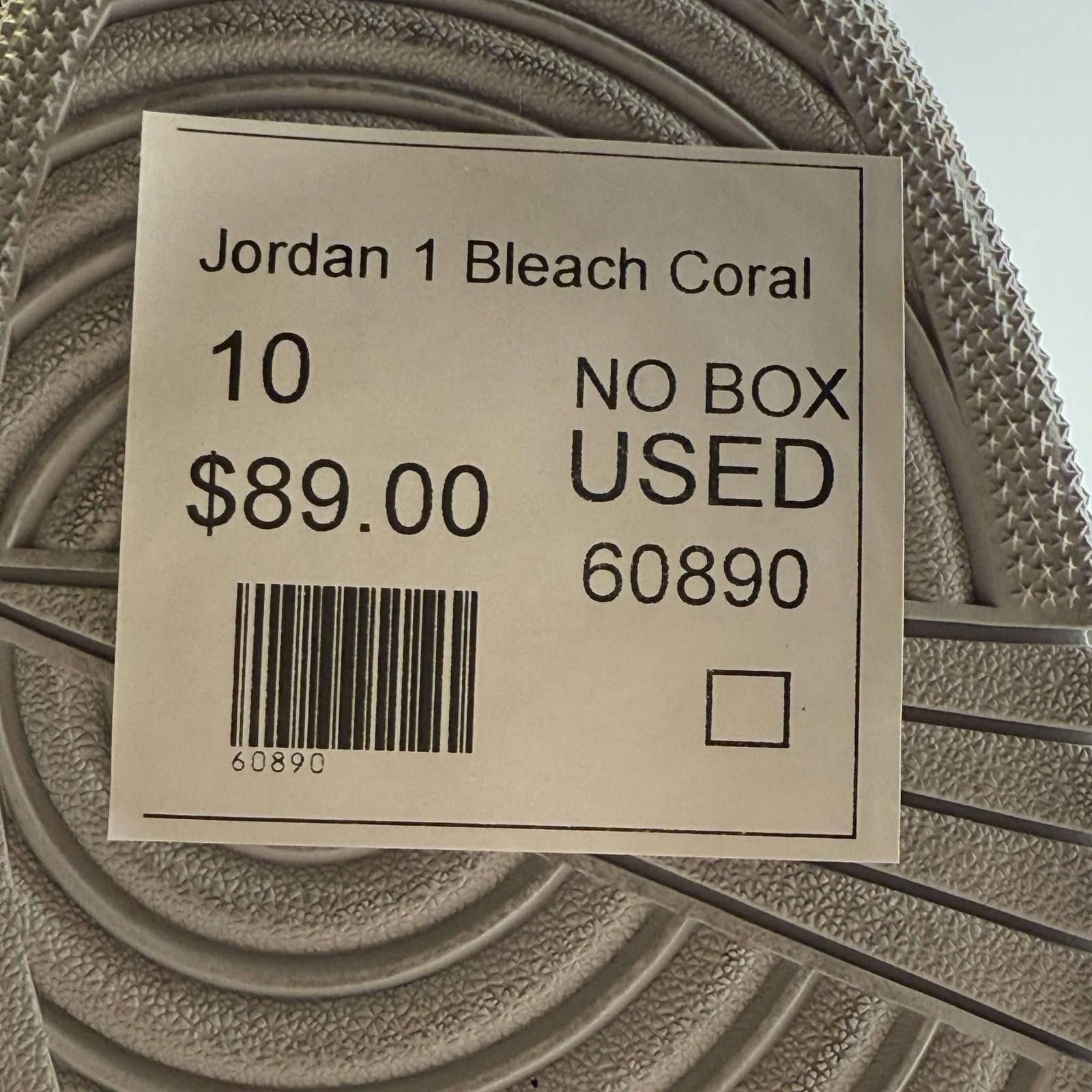 Jordan Brand Jordan 1 Bleach Coral US 10 Used No Box 555088-108 Size US 10 / EU 43 - 8 Thumbnail