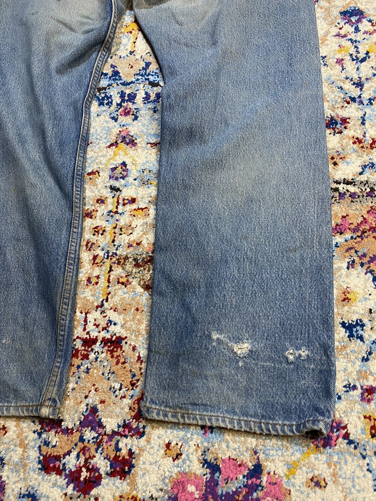 Levi's × Vintage 80's Levis 501 Distressed Relaxed Blue Denim Jeans 38x32 Size US 38 / EU 54 - 6 Thumbnail