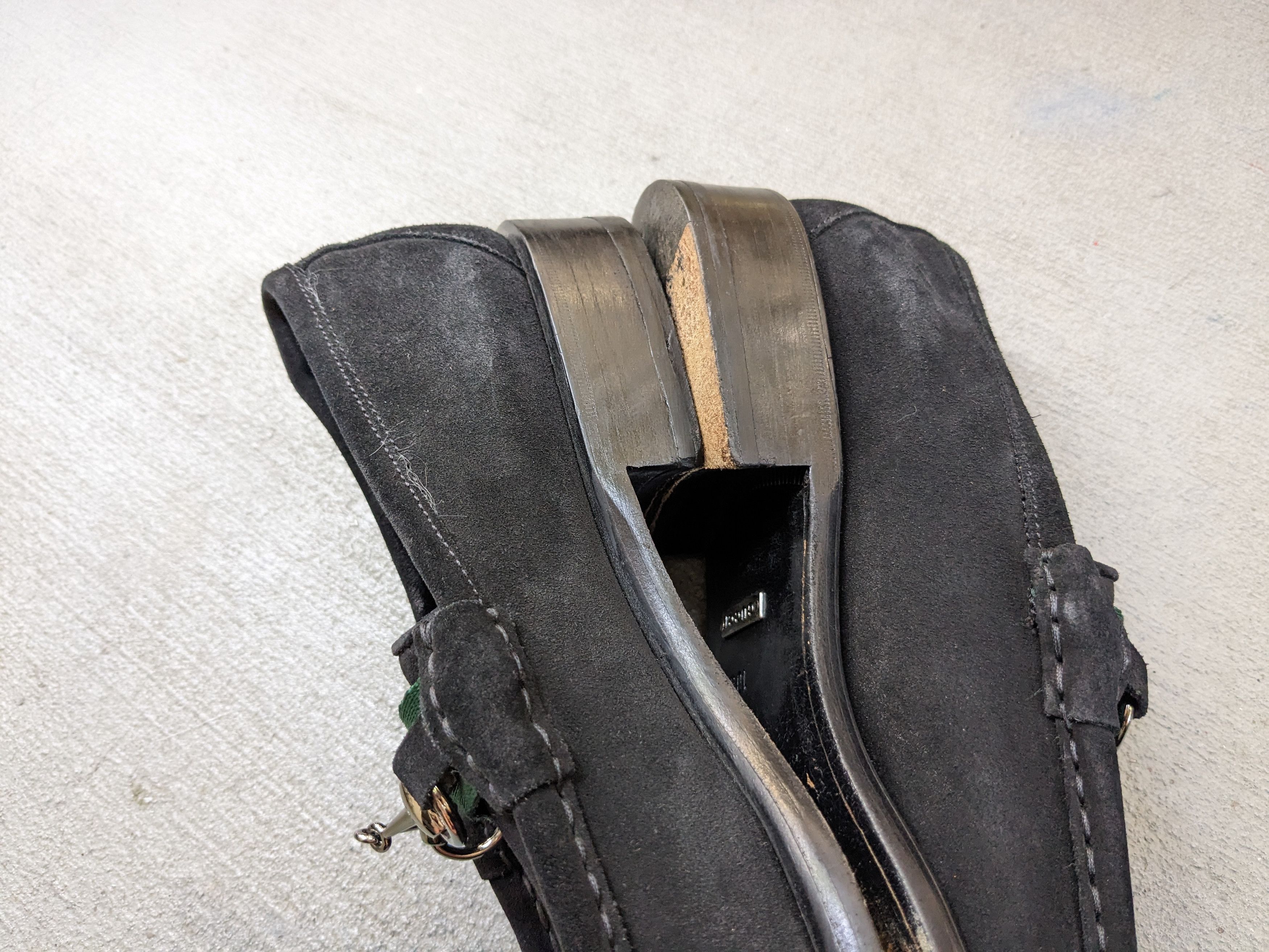 Gucci Gucci Horsebit Loafers Black Suede 10 Italy Slip On Snaffle Size US 10 / EU 43 - 8 Thumbnail