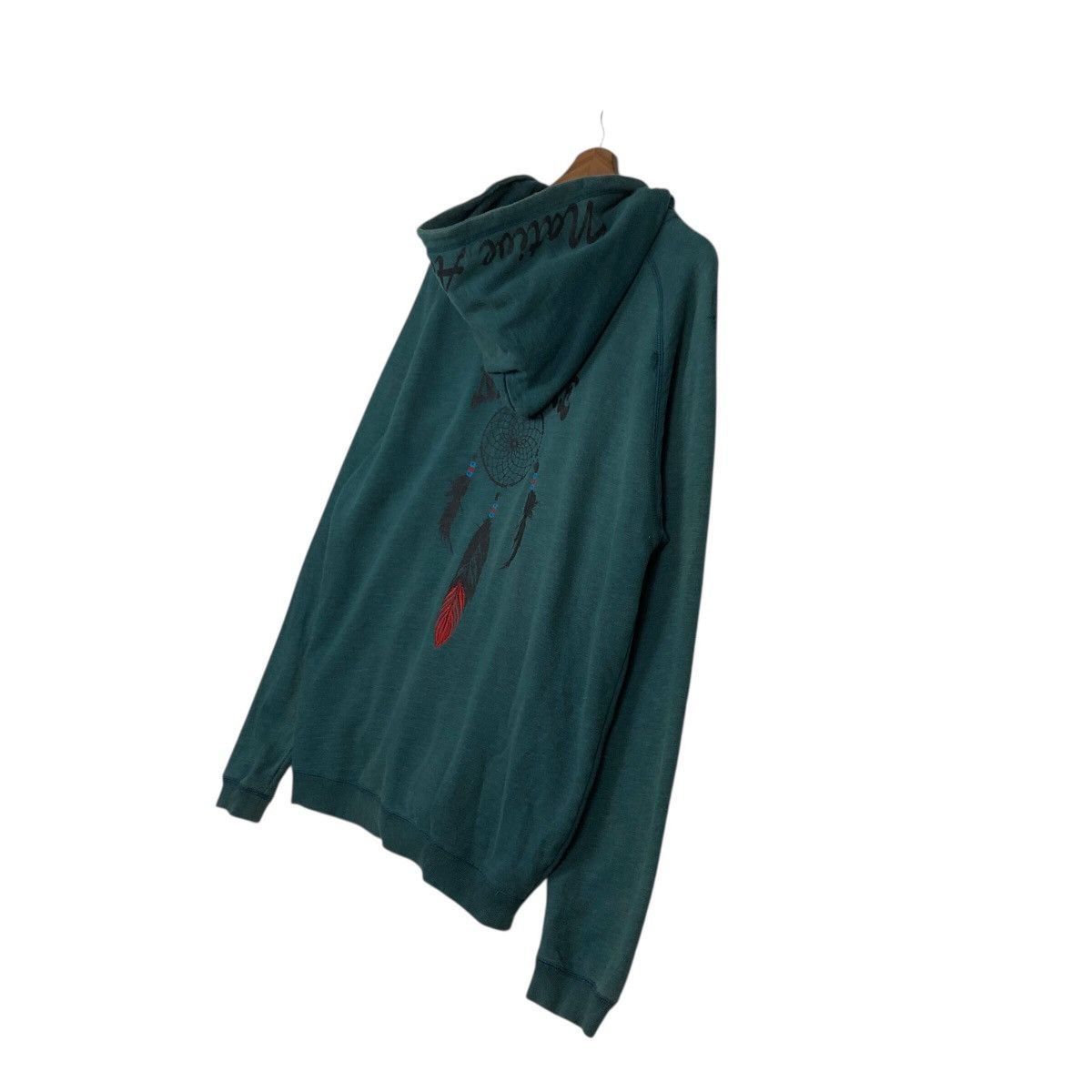 Japanese Brand Vintage LockHeaven Teal Zip Hoodie Embroidered Dreamcatcher Size US L / EU 52-54 / 3 - 12 Thumbnail