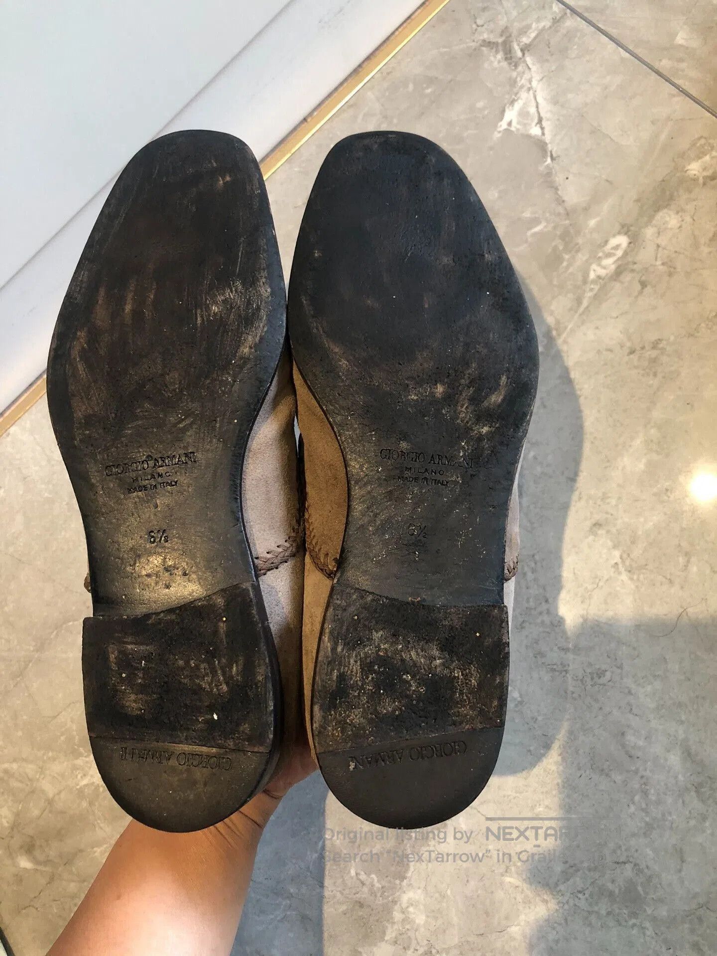 Giorgio Armani Giorgio Armani Men's Handmade Leather Shoes. Size US 6.5 / EU 39-40 - 5 Thumbnail