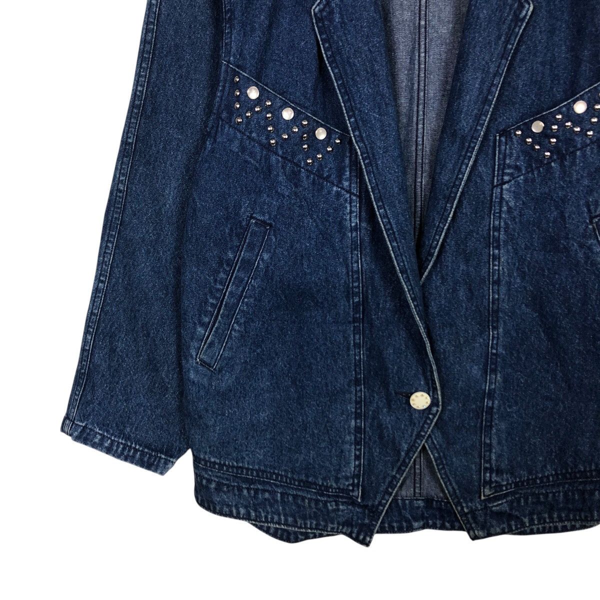 Japanese Brand 📌Vintage Biker Denim Jacket Indigo Cetra Issey Miyake Size US M / EU 48-50 / 2 - 5 Thumbnail