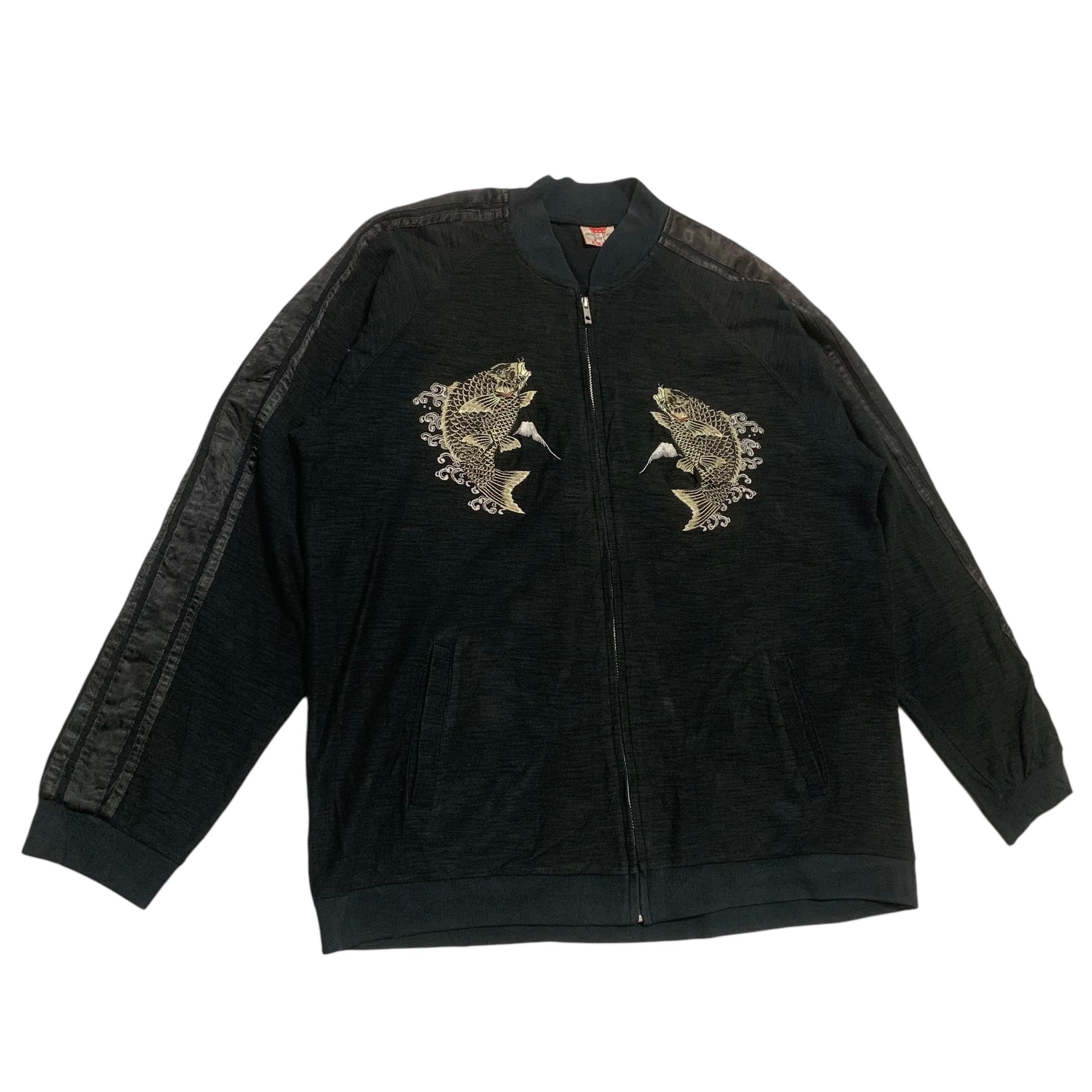 Vintage Vintage Japanese Classic Script Koi Fish Motive Jacket Size US XL / EU 56 / 4 - 5 Thumbnail
