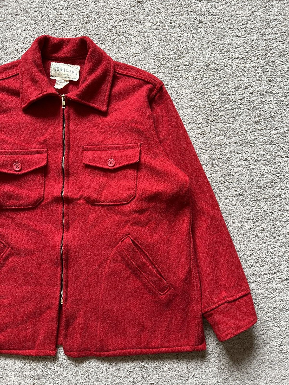 Vintage 1980s Melton Worker Wool Jacket Size US L / EU 52-54 / 3 - 2 Thumbnail