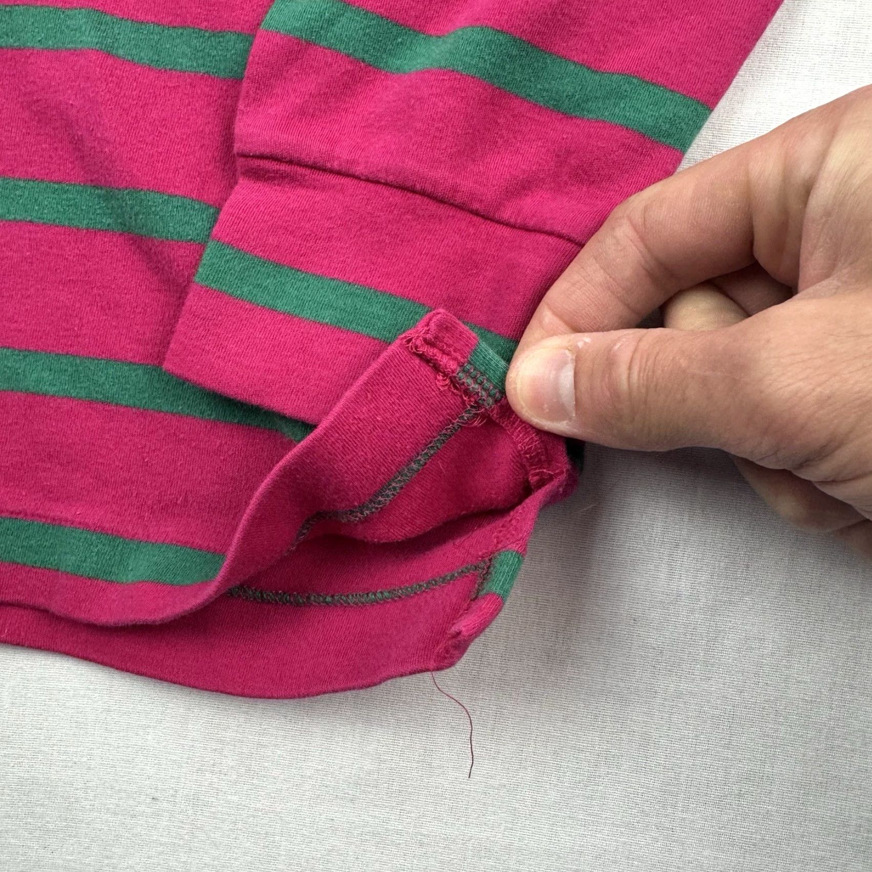 Gap VINTAGE Gap Turtleneck Shirt Womens Medium Pink Striped Long Sleeve 90s Y2K Size M / US 6-8 / IT 42-44 - 4 Thumbnail