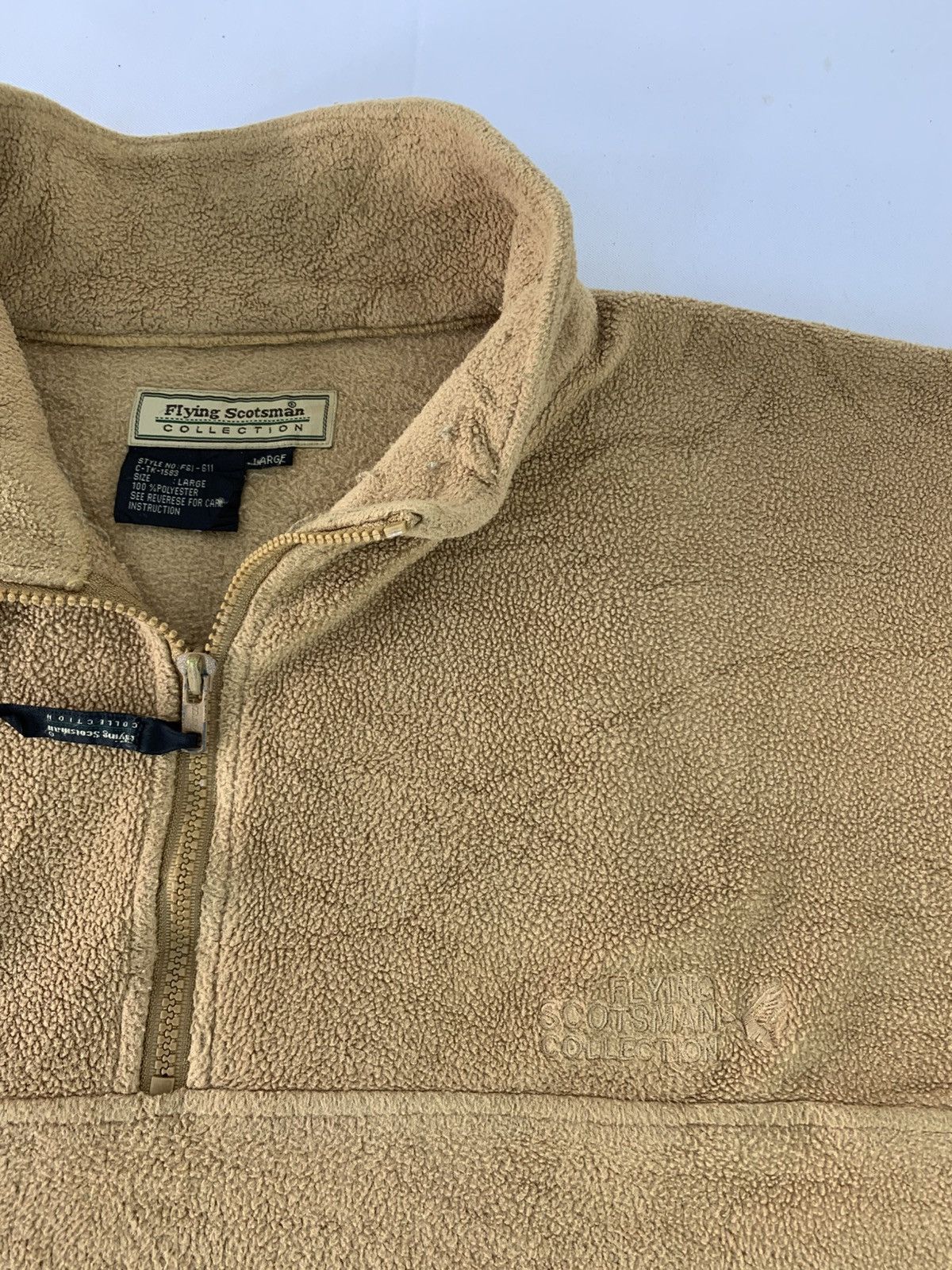 Japanese Brand 90s Flying Scotsman Fleece Half Zip Embroidery Logo Size US L / EU 52-54 / 3 - 4 Thumbnail