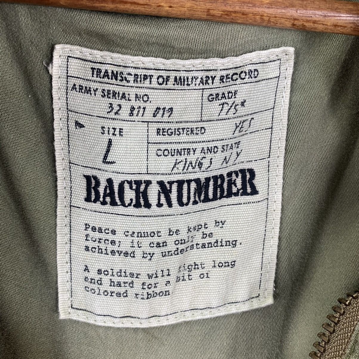 Japanese Brand Vintage Back Number Military Button Zipper Jacket Size US L / EU 52-54 / 3 - 8 Thumbnail