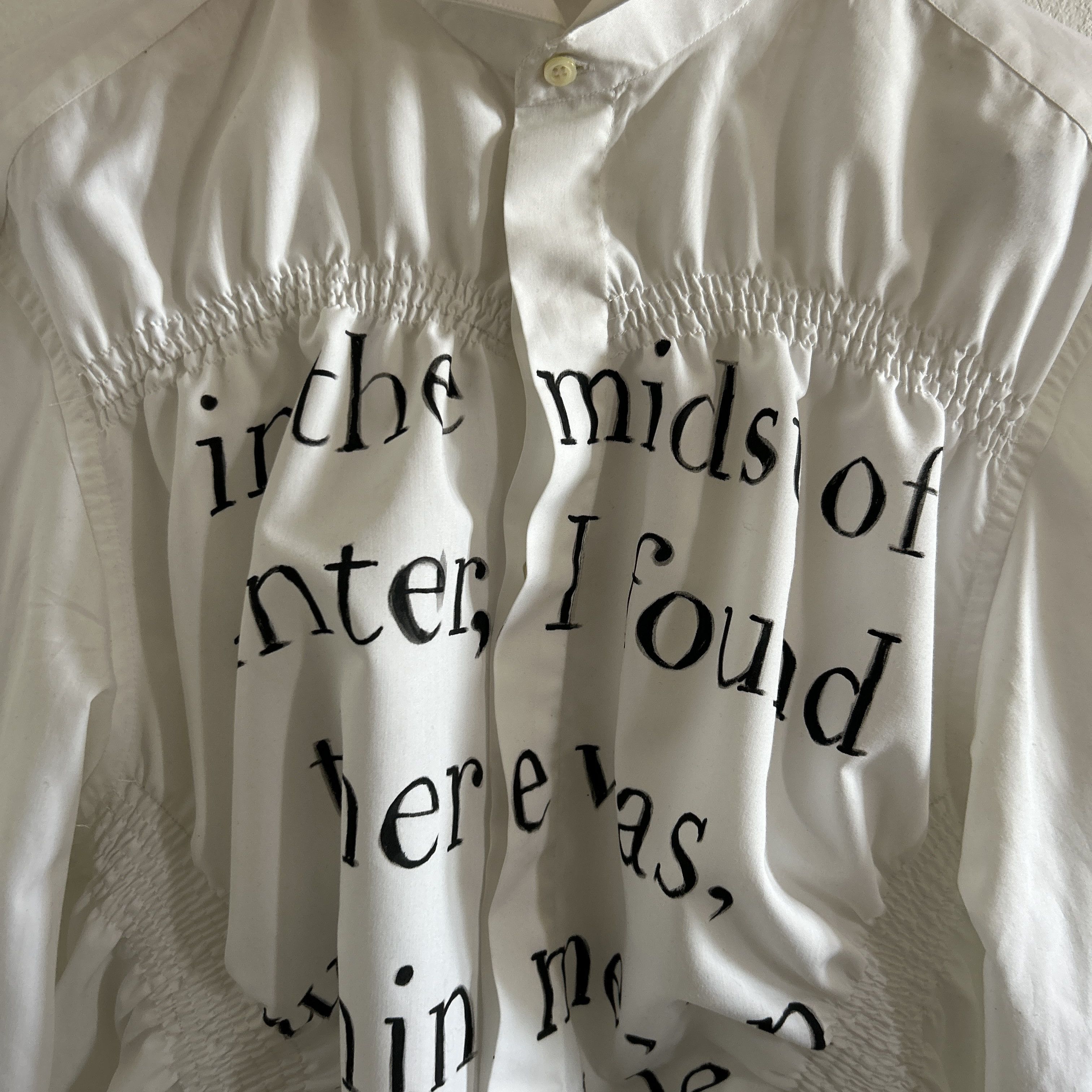 Custommade Upcycled White Albert Camus Quote Shirt Size M / US 6-8 / IT 42-44 - 17 Thumbnail