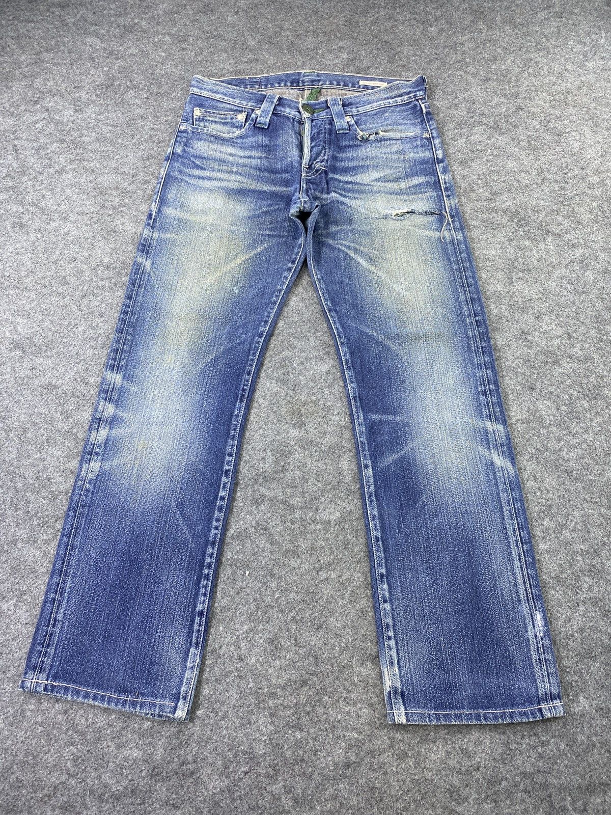 Jean × Levi's × Vintage Vintage Levis Lot 505 Distressed Blue Wash Jeans - J968 Size US 32 / EU 48 - 2 Thumbnail