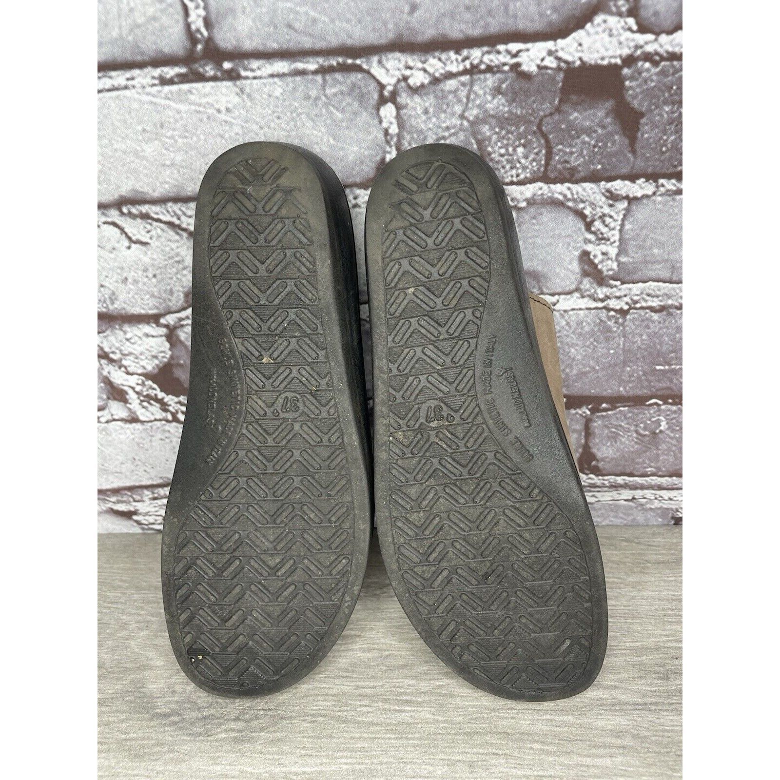 Other Fly Flot Taupe Nubuck Leather Strap Slides Wedge Sandals Wom Size US 6.5 / IT 36.5 - 13 Thumbnail