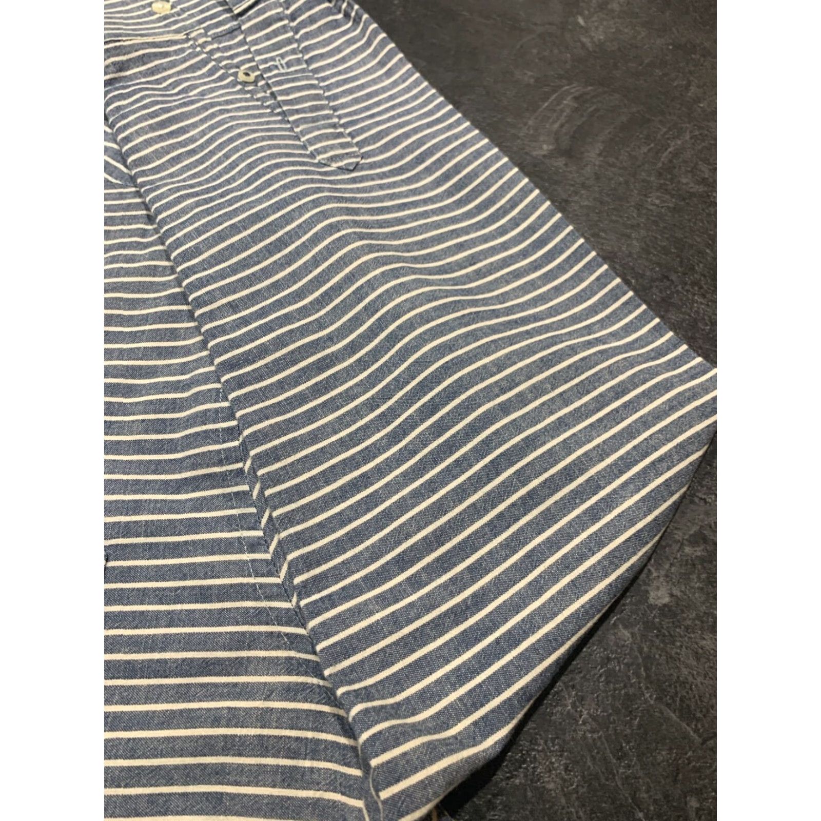 American Eagle Outfitters American Eagle Outfitters Prep Fit Button Up Shirt Mens Large Blue Striped Long Sleeve Size US L / EU 52-54 / 3 - 3 Thumbnail