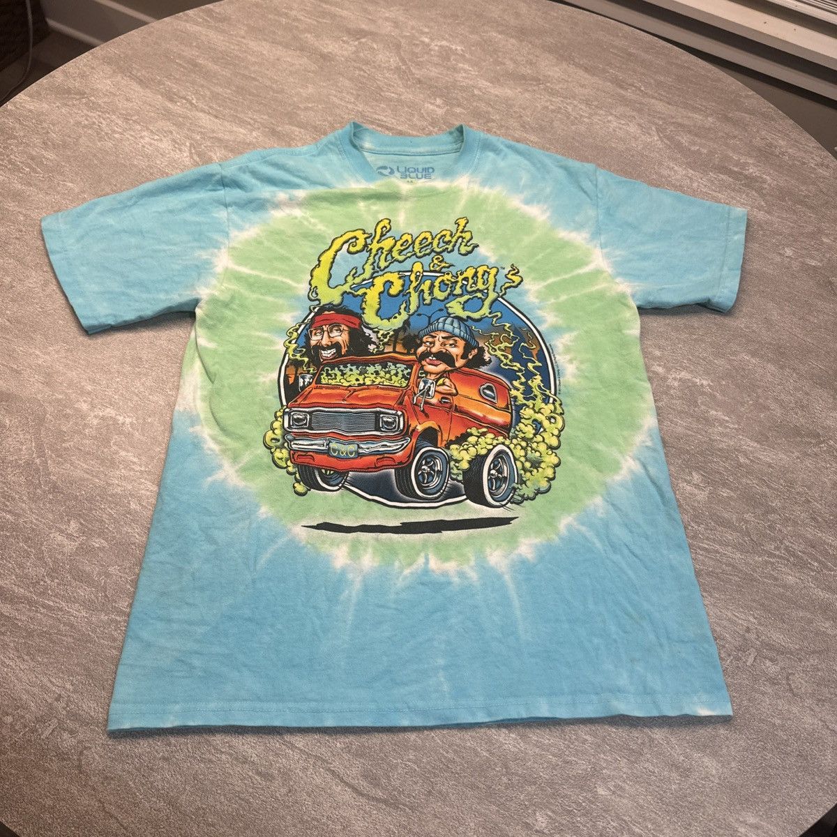 Liquid Blue LIQUID BLUE CHEECH & CHONGS SMOKIN RIDE TIE-DYE T-SHIRT Size US M / EU 48-50 / 2 - 1 Thumbnail
