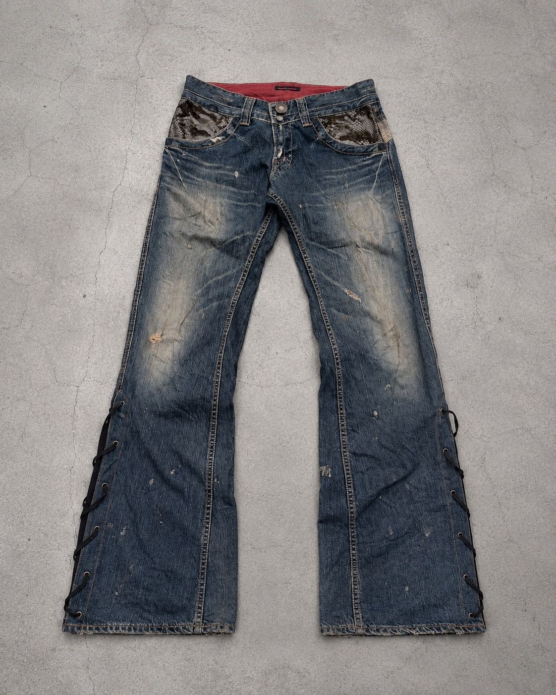 Japanese Brand BLUE WAY/ made in nippon flare jeans Size US 29 - 1 Thumbnail