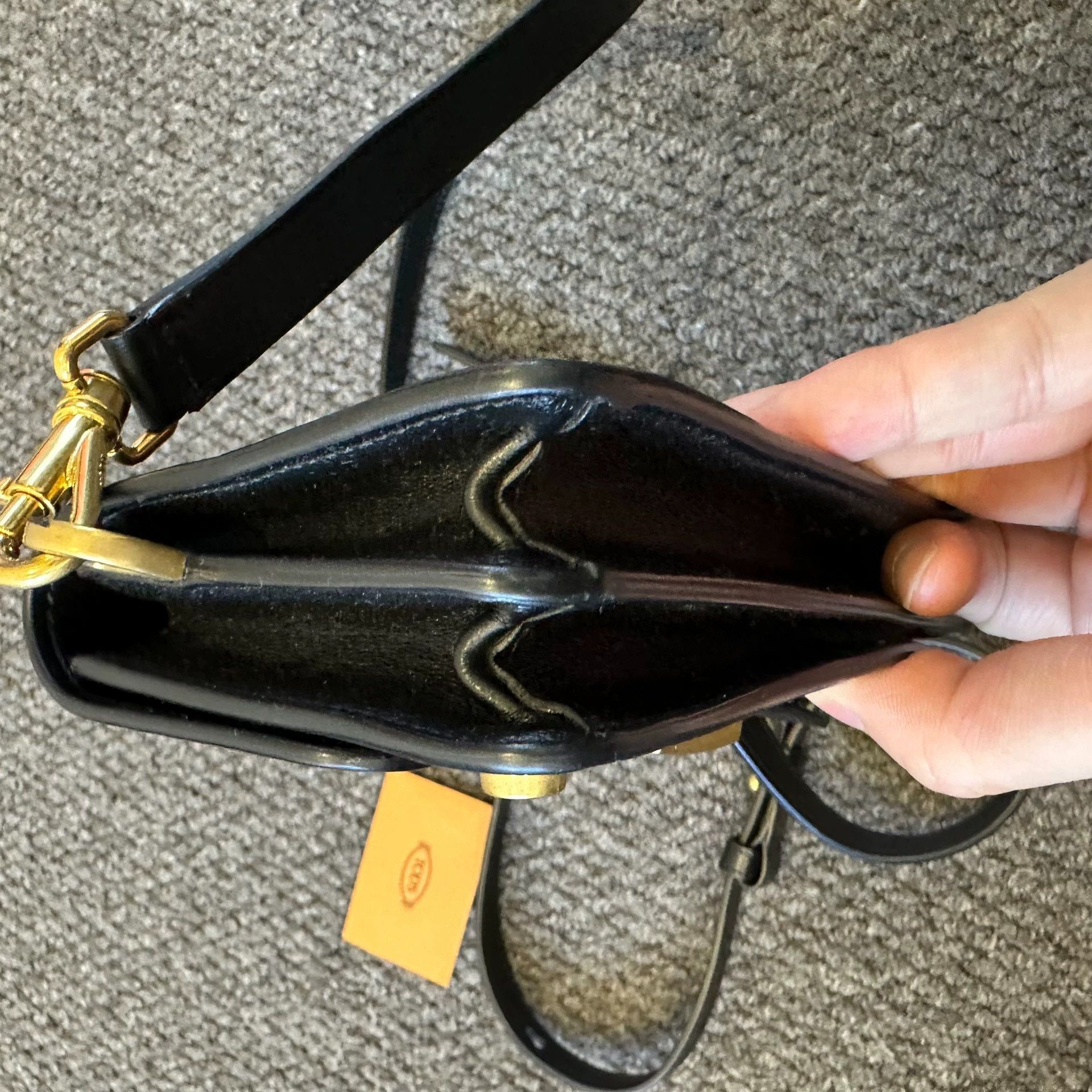 Tod's TOD'S T Logo Timeless Small Black Bag (Excellent!) Size ONE SIZE - 6 Thumbnail