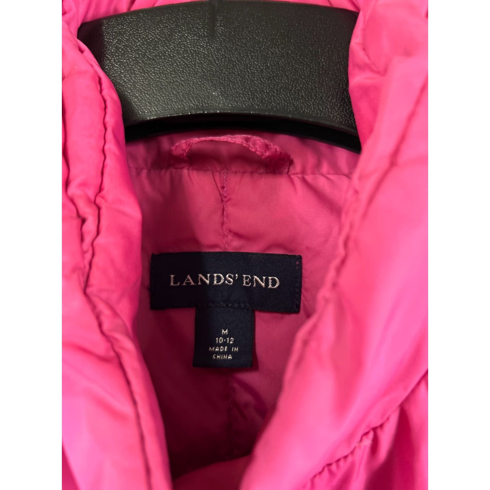 Lands' End Lands' End Vest Women Medium Pink Nylon Shell Insulated Button Up Down Read Size M / US 6-8 / IT 42-44 - 3 Thumbnail