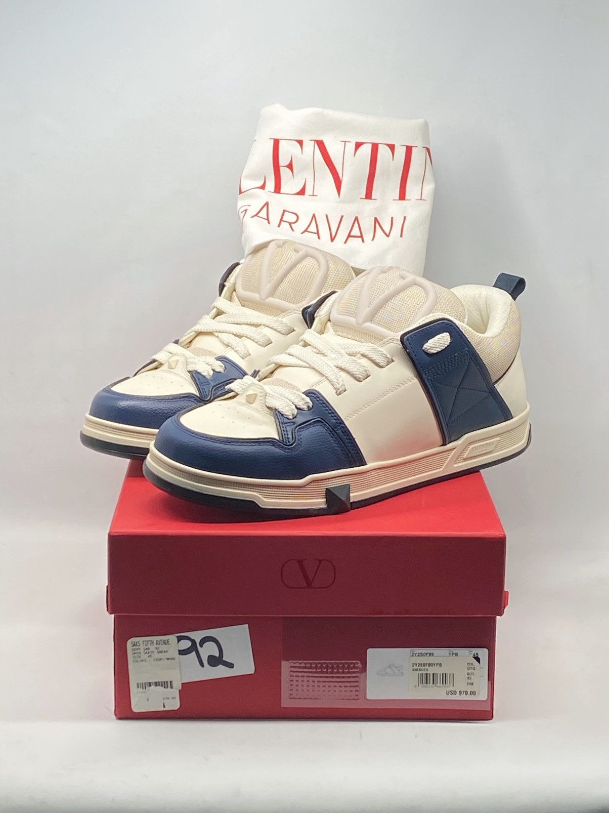 Valentino Valentino Garavani Leather Sneakers size 45/us size 12 Size US 12 / EU 45 - 11 Thumbnail