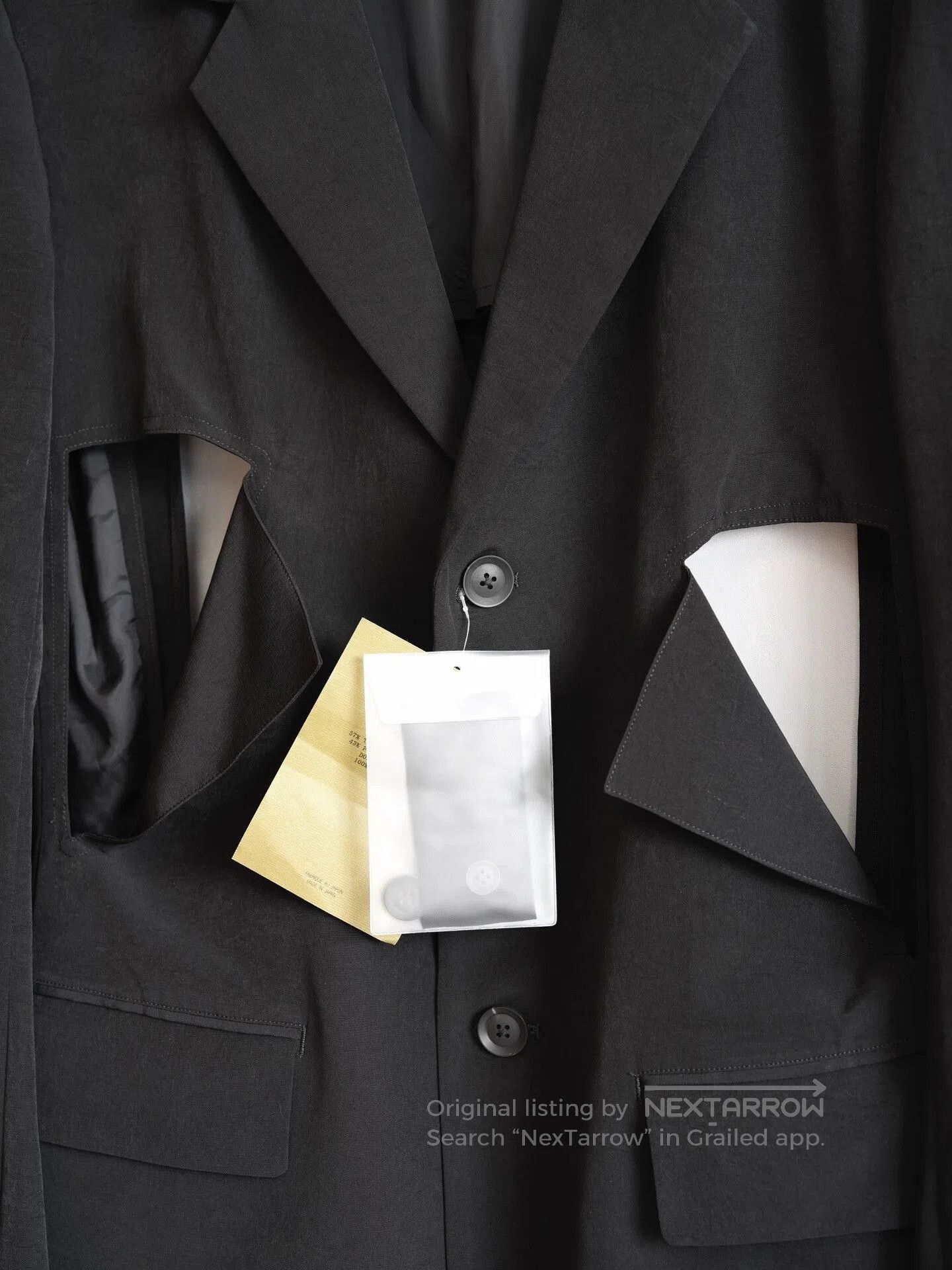 Yohji Yamamoto Yohji Yamamoto Black Cutout Coat. Size M / US 6-8 / IT 42-44 - 5 Thumbnail