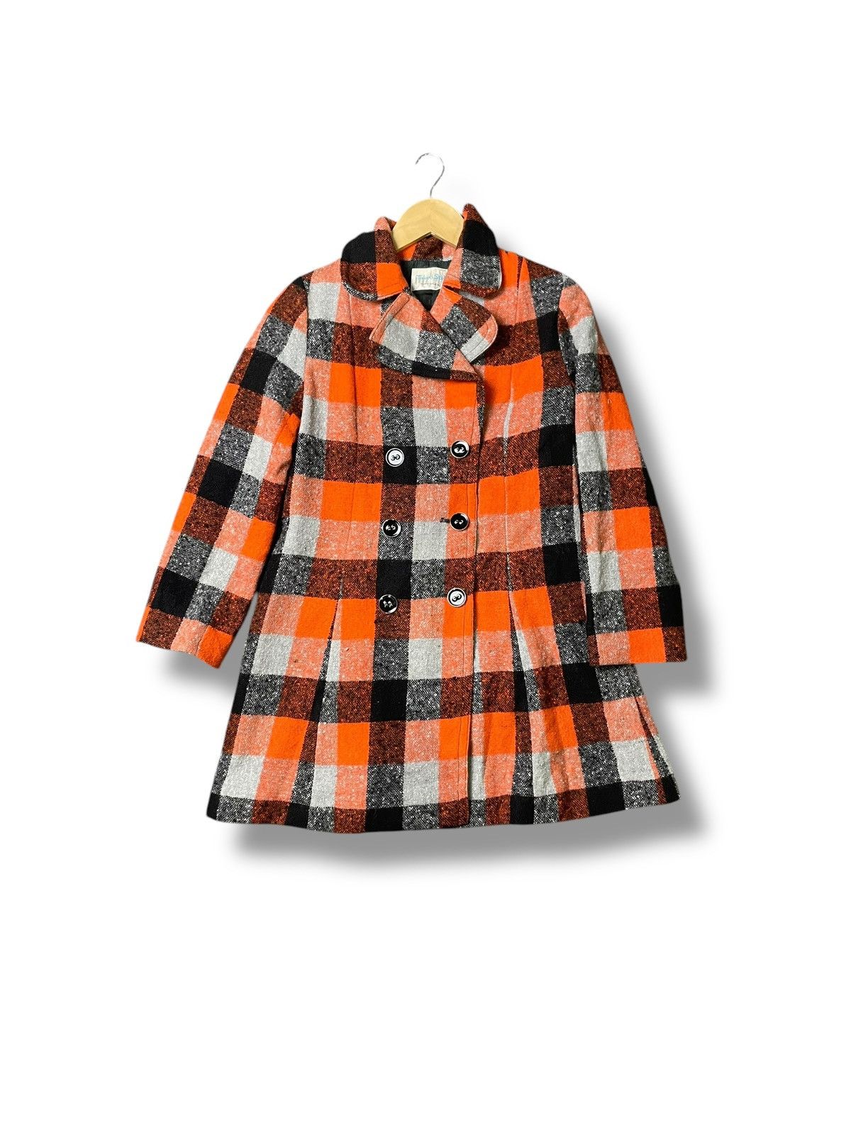 Japanese Brand Tokyo Style Wool Double Breasted Coat (51) Size US XXS / EU 40 - 1 Thumbnail