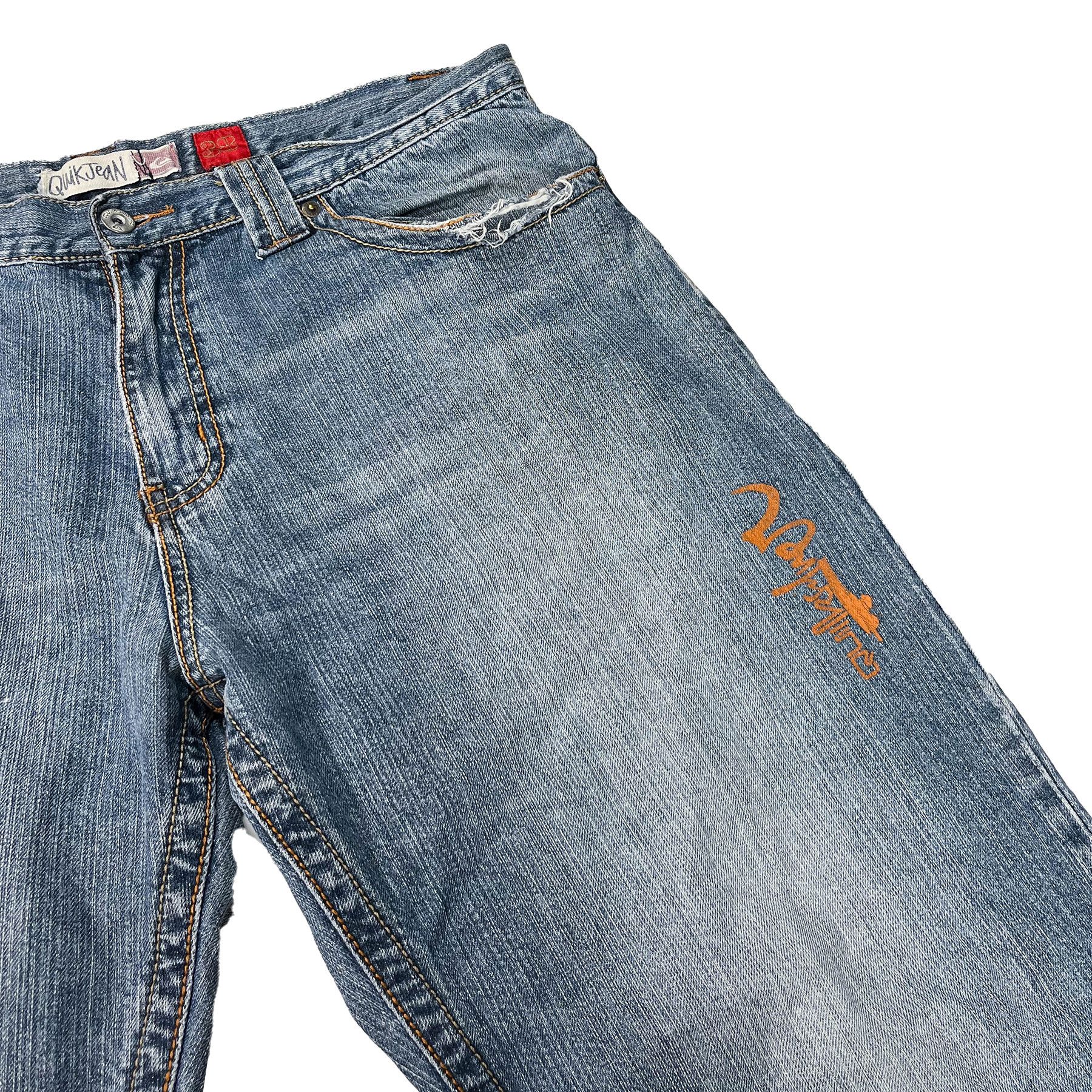 Quiksilver Quiksilver Vintage Stressed Y2K Wide Leg Jeans • W38 Size US 38 / EU 54 - 4 Thumbnail