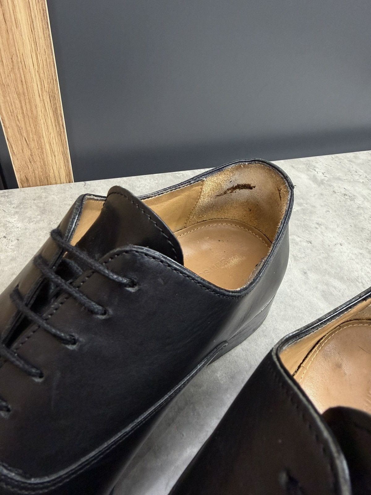 Suitsupply SuitSupply Black Cap Toe Oxford Shoes Leather Size 42 1/2 Size US 9.5 / EU 42-43 - 6 Thumbnail