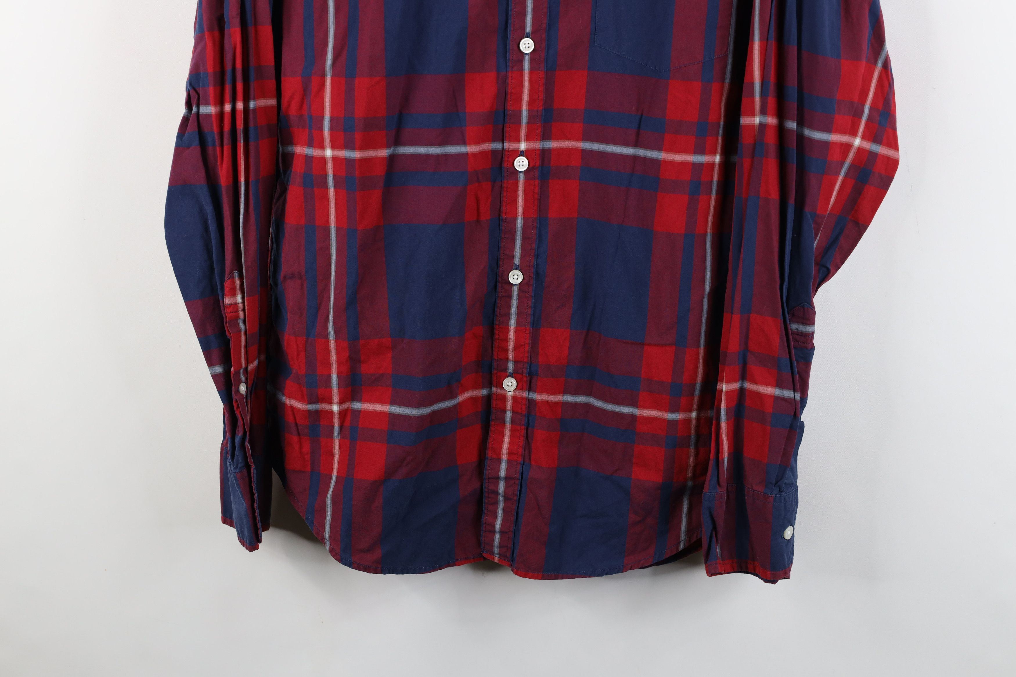 J.Crew J Crew Tartan Plaid Collared Button Down Shirt Red Cotton Size US M / EU 48-50 / 2 - 3 Thumbnail
