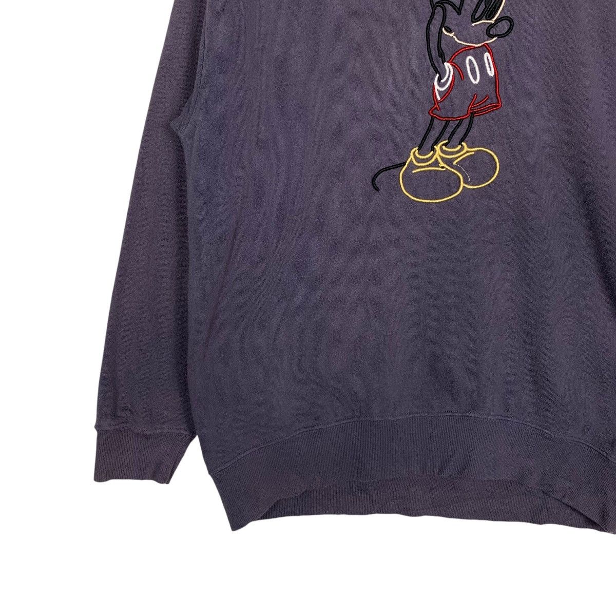 Disney DISNEY Mickey Mouse Big Logo Faded Purple Hoodies #1543-C69 Size US M / EU 48-50 / 2 - 3 Thumbnail