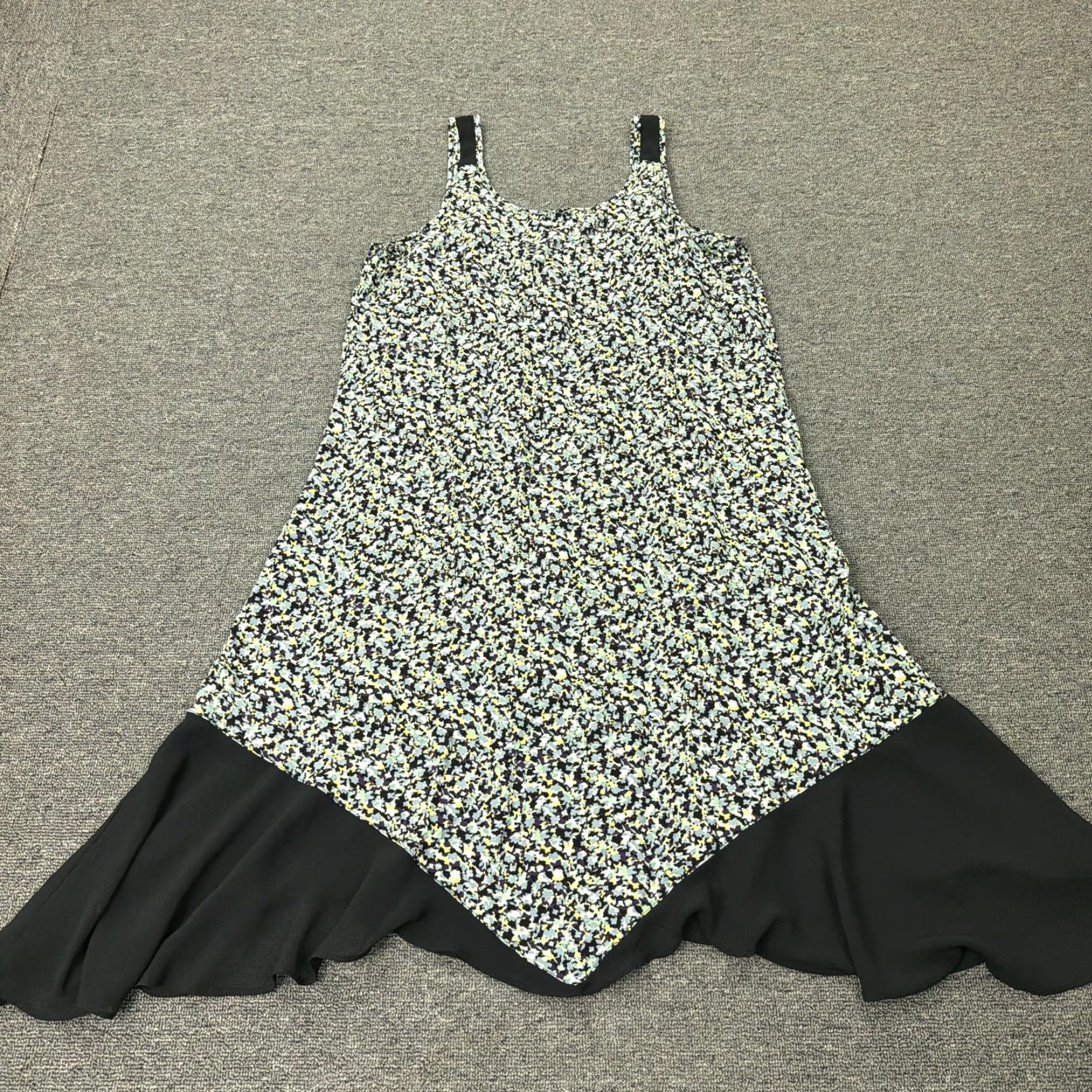 Vintage VINTAGE Simply Vera Vera Wang Dress Womens M Floral Print Sleeveless Asym Hem Ruffle Size M / US 6-8 / IT 42-44 - 6 Thumbnail