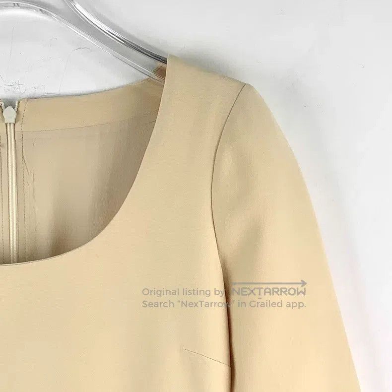 Gucci Gucci Beige mulberry silk round-neck short-sleeved dress Size XS / US 0-2 / IT 36-38 - 3 Thumbnail