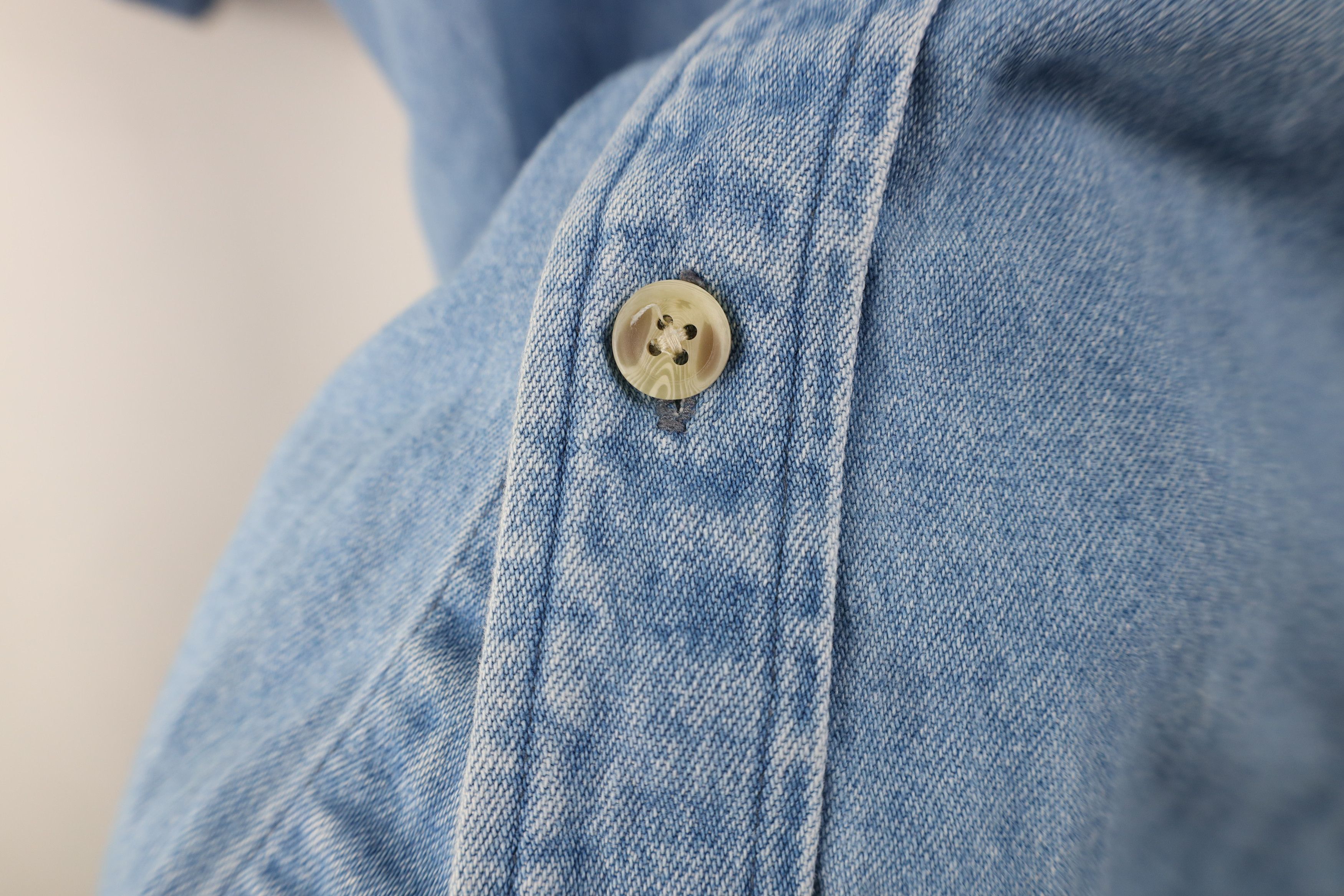 Vintage Vintage 90s Streetwear Baggy Short Sleeve Denim Button Shirt Size US L / EU 52-54 / 3 - 7 Thumbnail