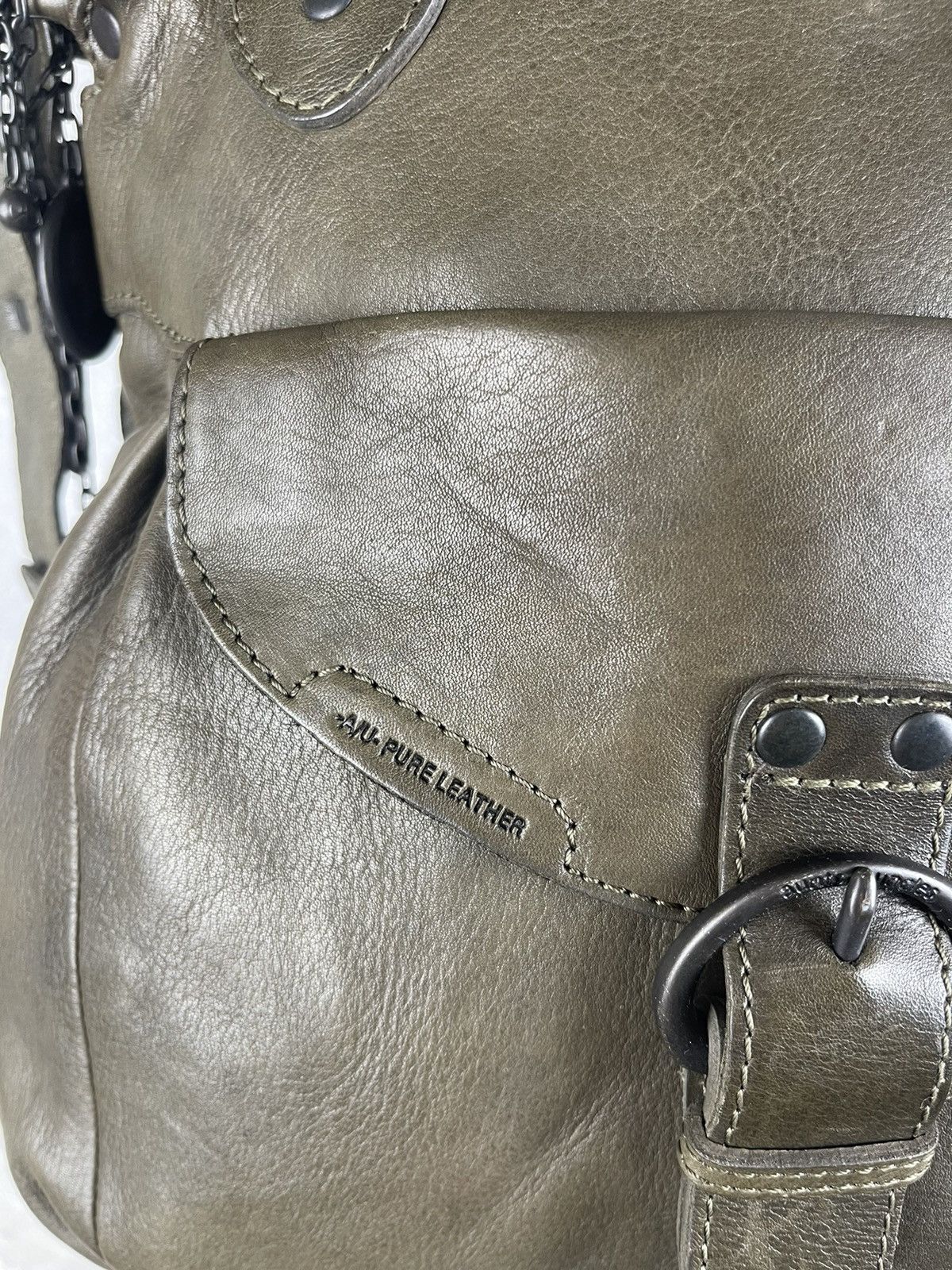 Vintage Aunts & Uncles Y2K All Pure Leather Brown Tote Shoulder Bag Size ONE SIZE - 4 Thumbnail