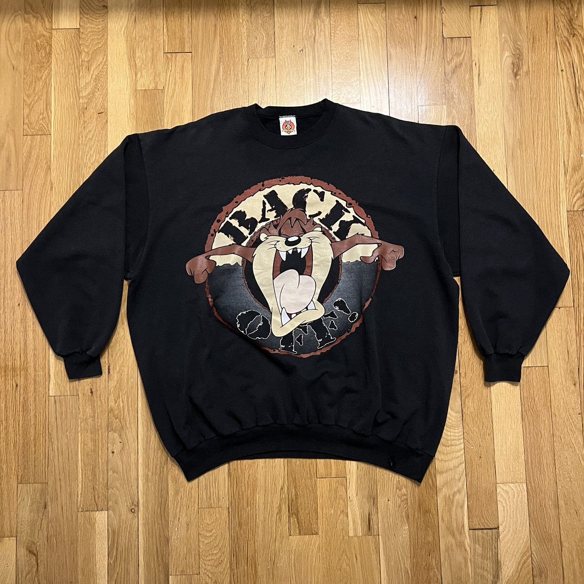 Vintage × Warner Bros Vintage 1997 Looney Tunes Taz Back Off XL Black ...