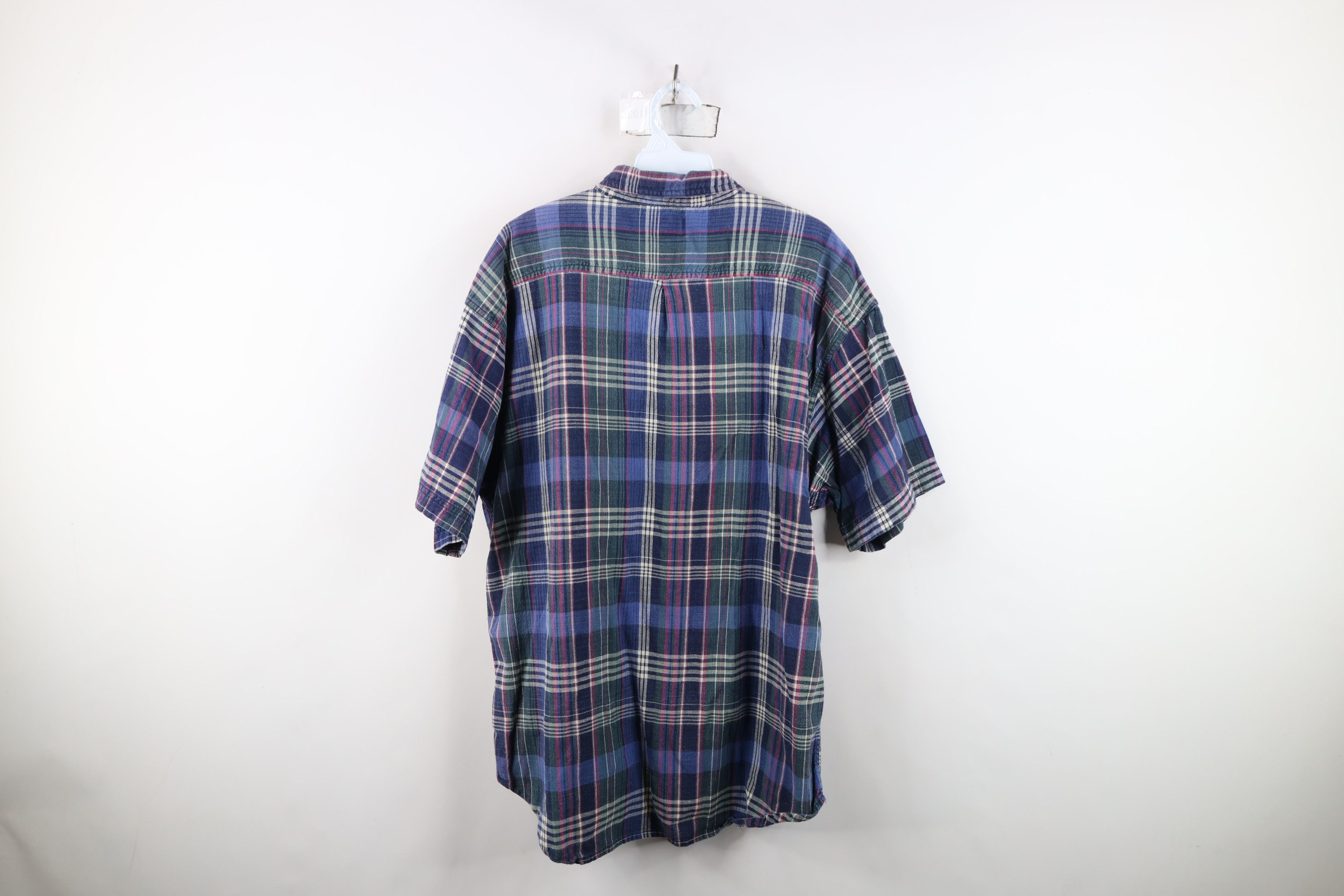 Vintage Vintage 90s Streetwear Weave Knit Button Down Shirt Plaid Size US XL / EU 56 / 4 - 9 Thumbnail
