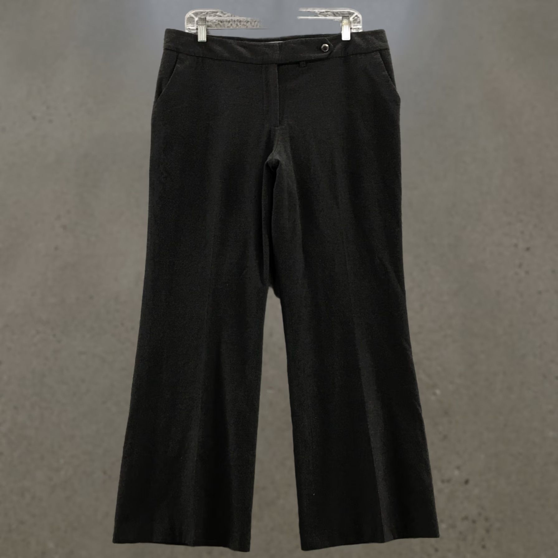 Calvin Klein Calvin Klein Trouser Dress Pants Womens 12 Gray High Rise Casual Dress Pants Regular Wide-Leg Mens? Size 34" / US 12 / IT 48 - 1 Thumbnail