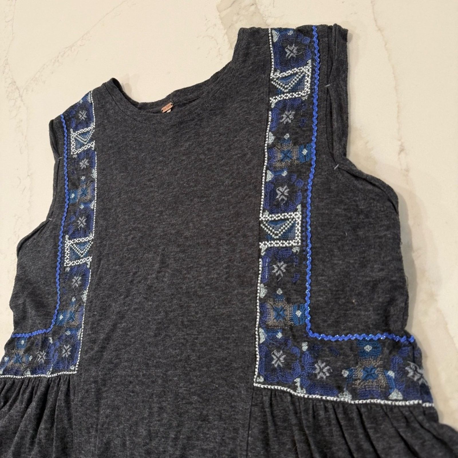 Free People Free People Marcy Embroidered Peplum TankTop Blouse Womens M Size M / US 6-8 / IT 42-44 - 5 Thumbnail