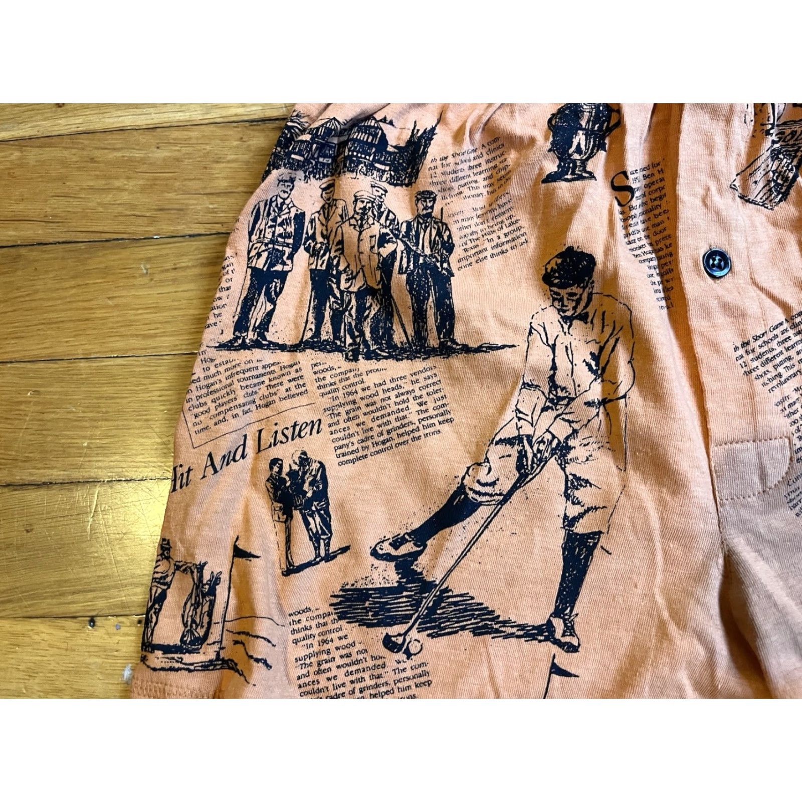 Gloverall VINTAGE Golf All Over Print Boxer Shorts Men’s M Orange 1990 Size US 31 - 2 Thumbnail