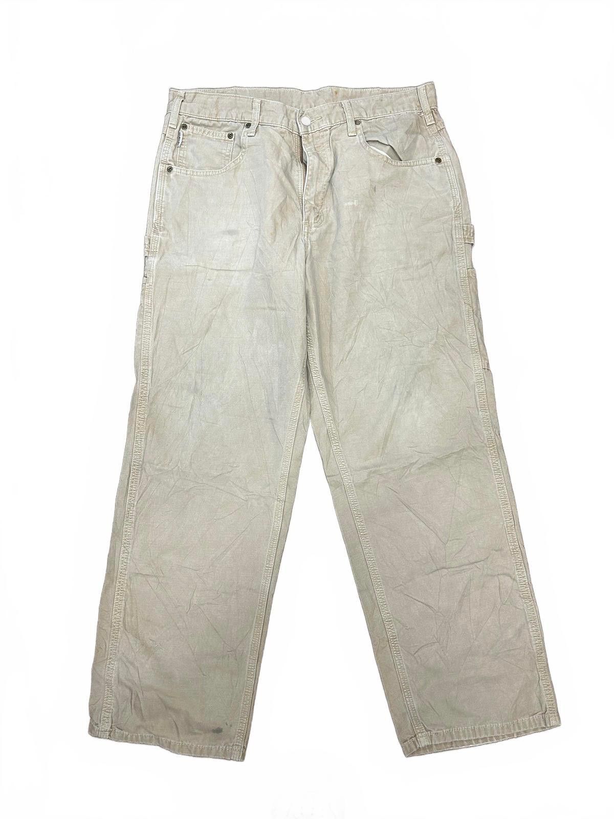 Carhartt Carhartt Men's Beige Work Pants Size US 34 / EU 50 - 3 Thumbnail