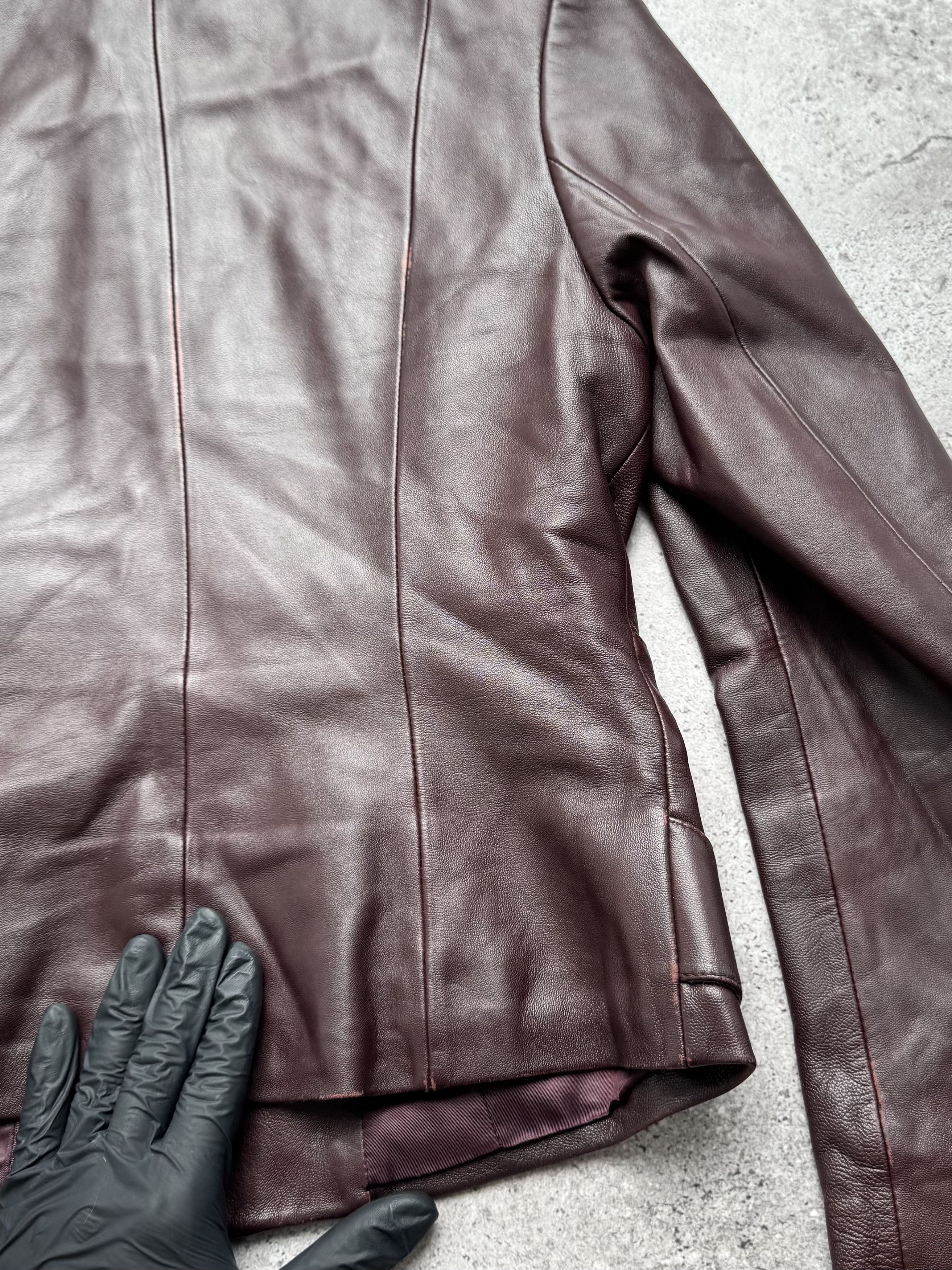 Vintage Vintage Cropped Leather Jacket C5(V402) Size S / US 4 / IT 40 - 17 Thumbnail
