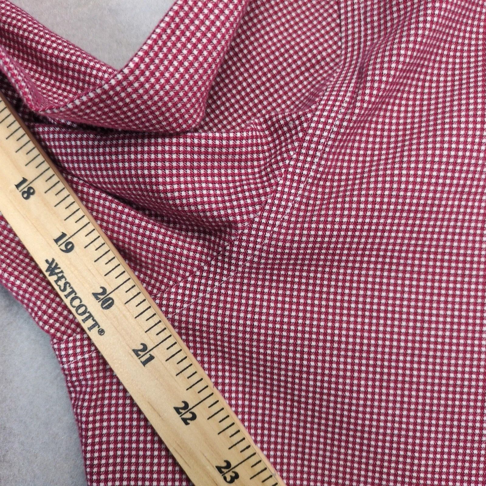 Banana Republic Banana Republic Red Check Mens Dress Shirt M 33-34 15.5 Neck Size US M / EU 48-50 / 2 - 8 Thumbnail