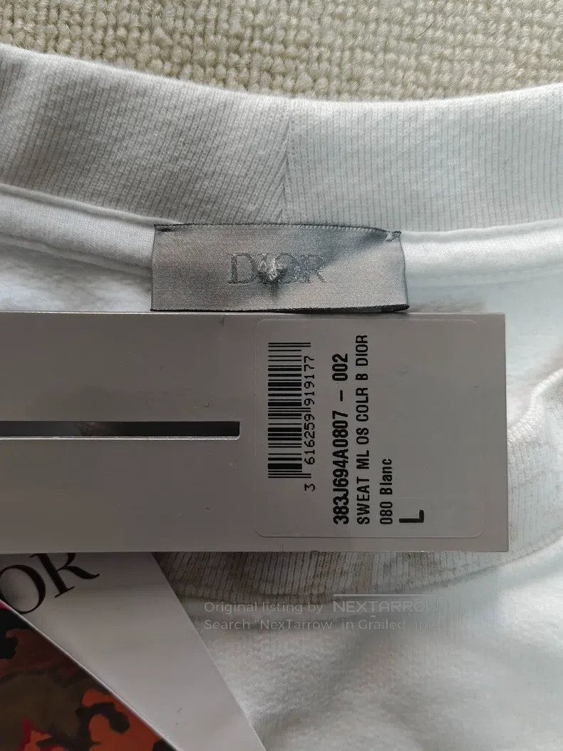 Dior Dior SS23 neckline letter print long-sleeved pullover swea Size US L / EU 52-54 / 3 - 5 Thumbnail