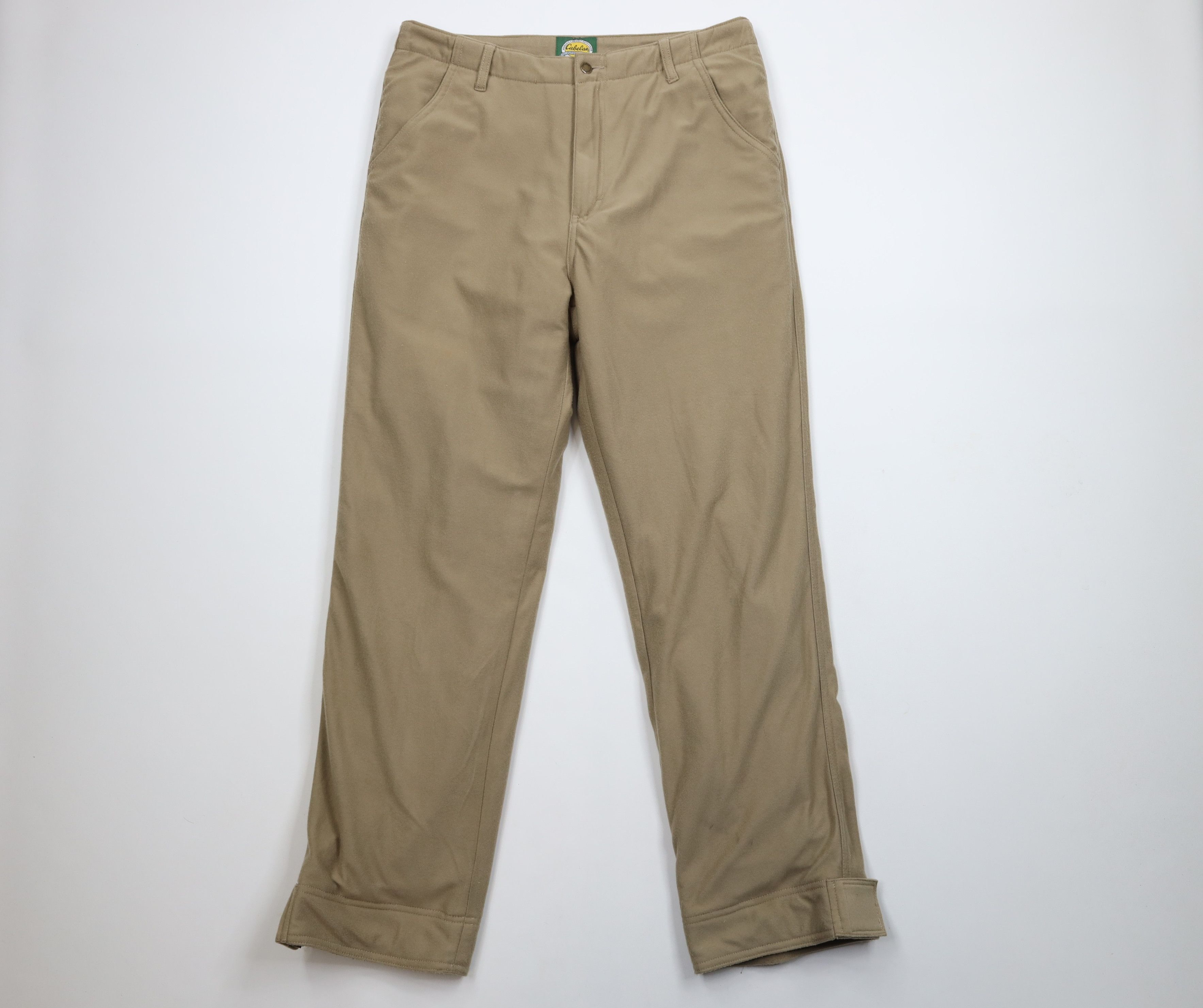 Cabelas × Vintage Vintage Cabelas Lined Wide Leg Chamois Soft Cloth Pants Size US 34 / EU 50 - 1 Thumbnail